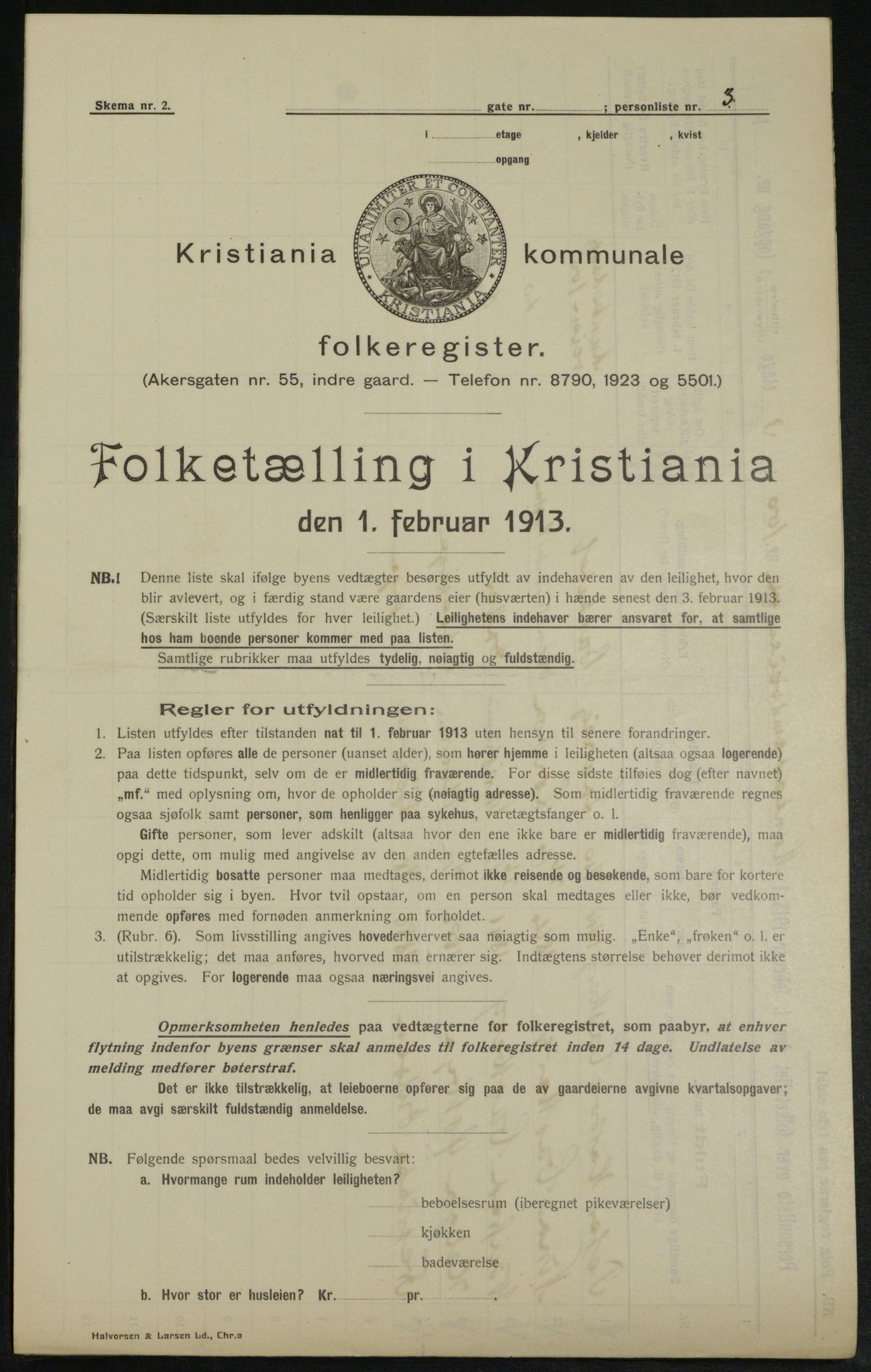 OBA, Municipal Census 1913 for Kristiania, 1913, p. 67879