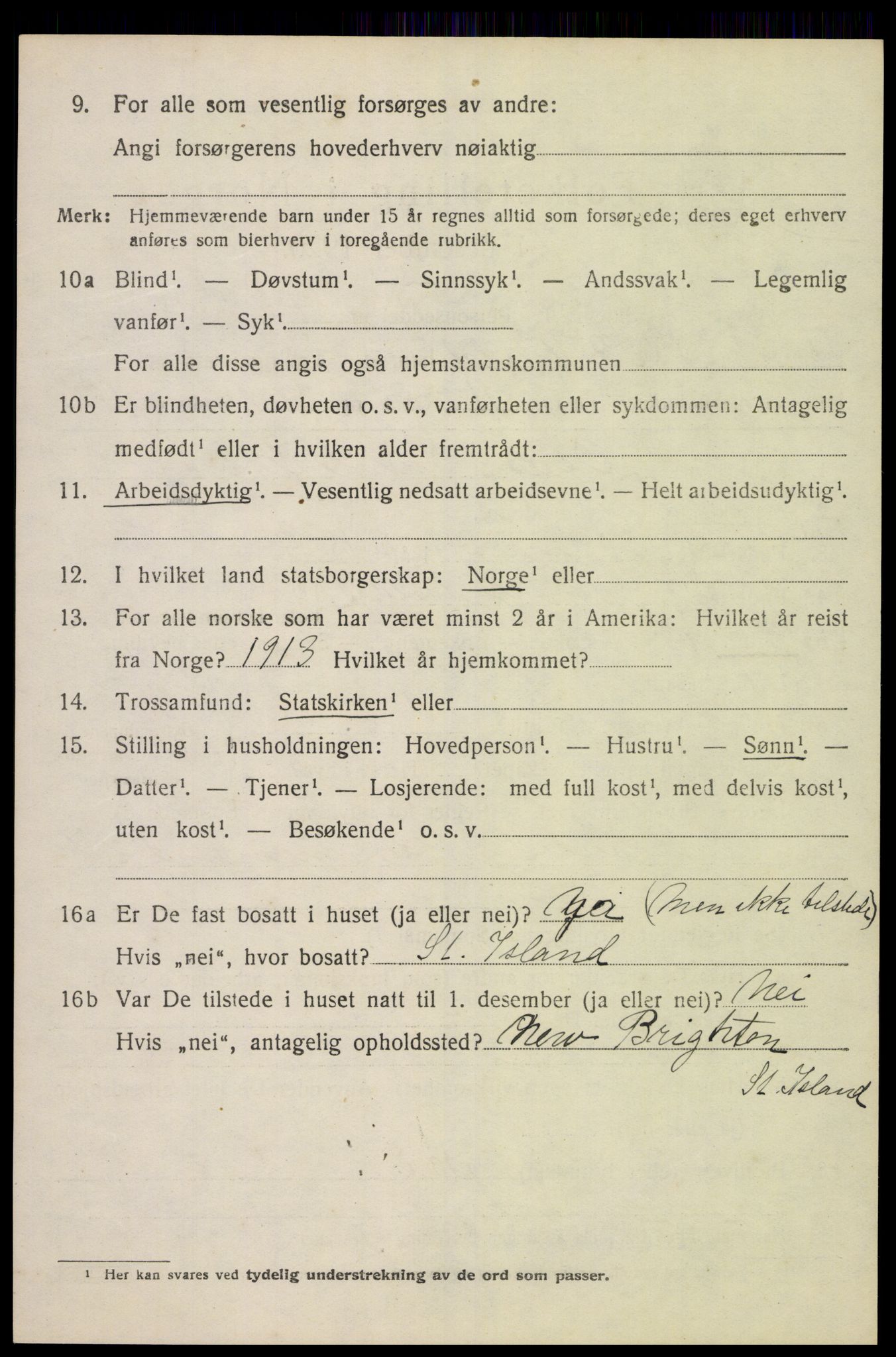 SAK, 1920 census for Sør-Audnedal, 1920, p. 2604