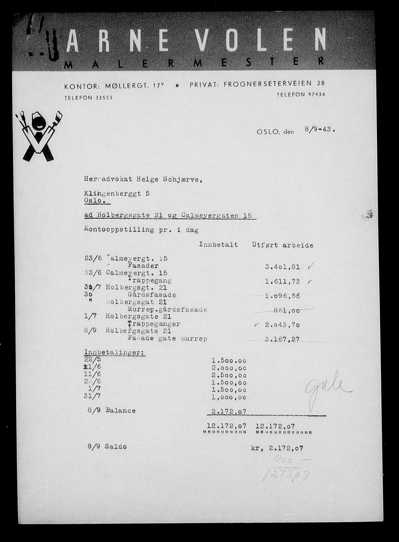 Justisdepartementet, Tilbakeføringskontoret for inndratte formuer, AV/RA-S-1564/H/Hc/Hcc/L0944: --, 1945-1947, p. 338