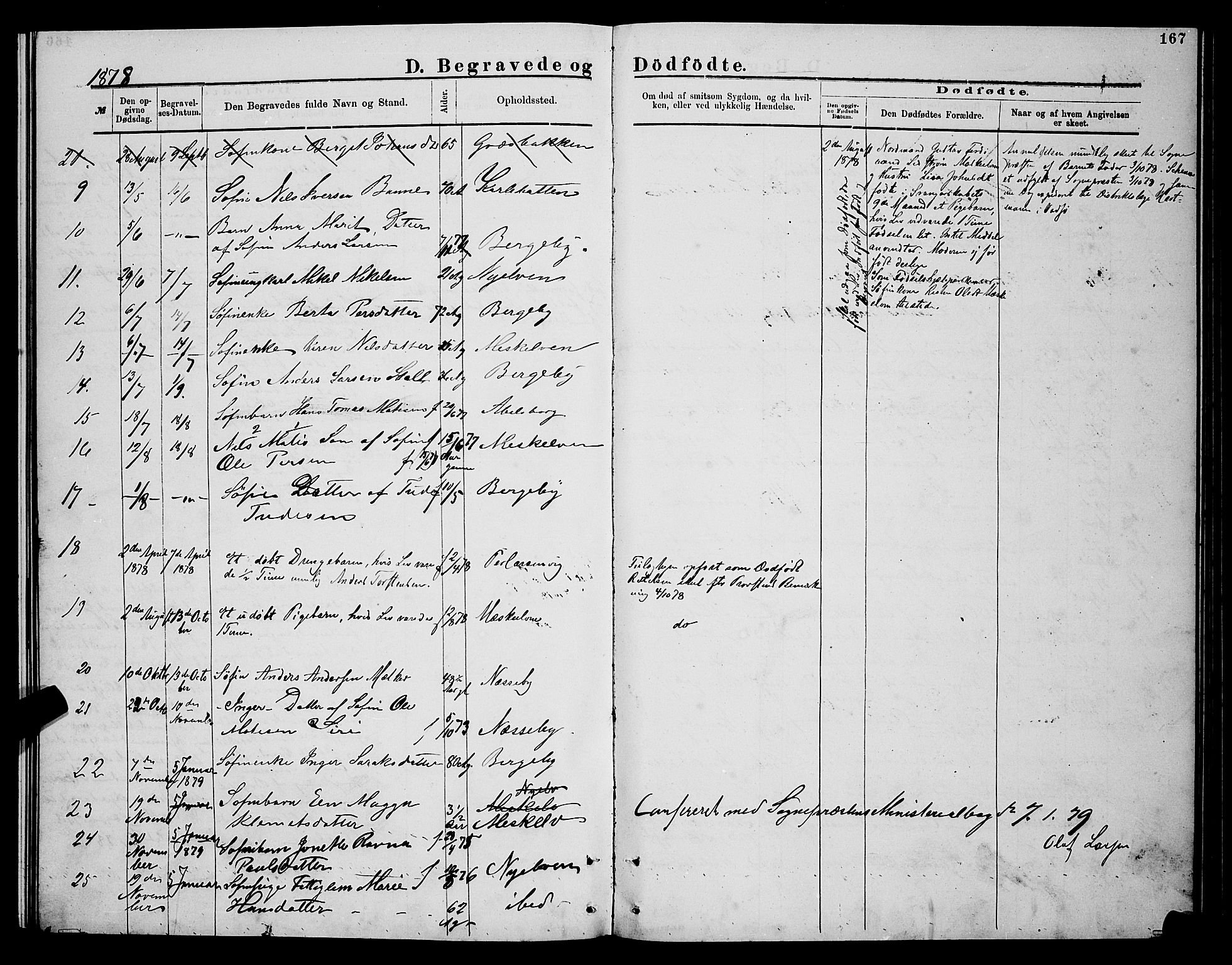 Nesseby sokneprestkontor, SATØ/S-1330/H/Hb/L0004klokker: Parish register (copy) no. 4, 1877-1884, p. 167