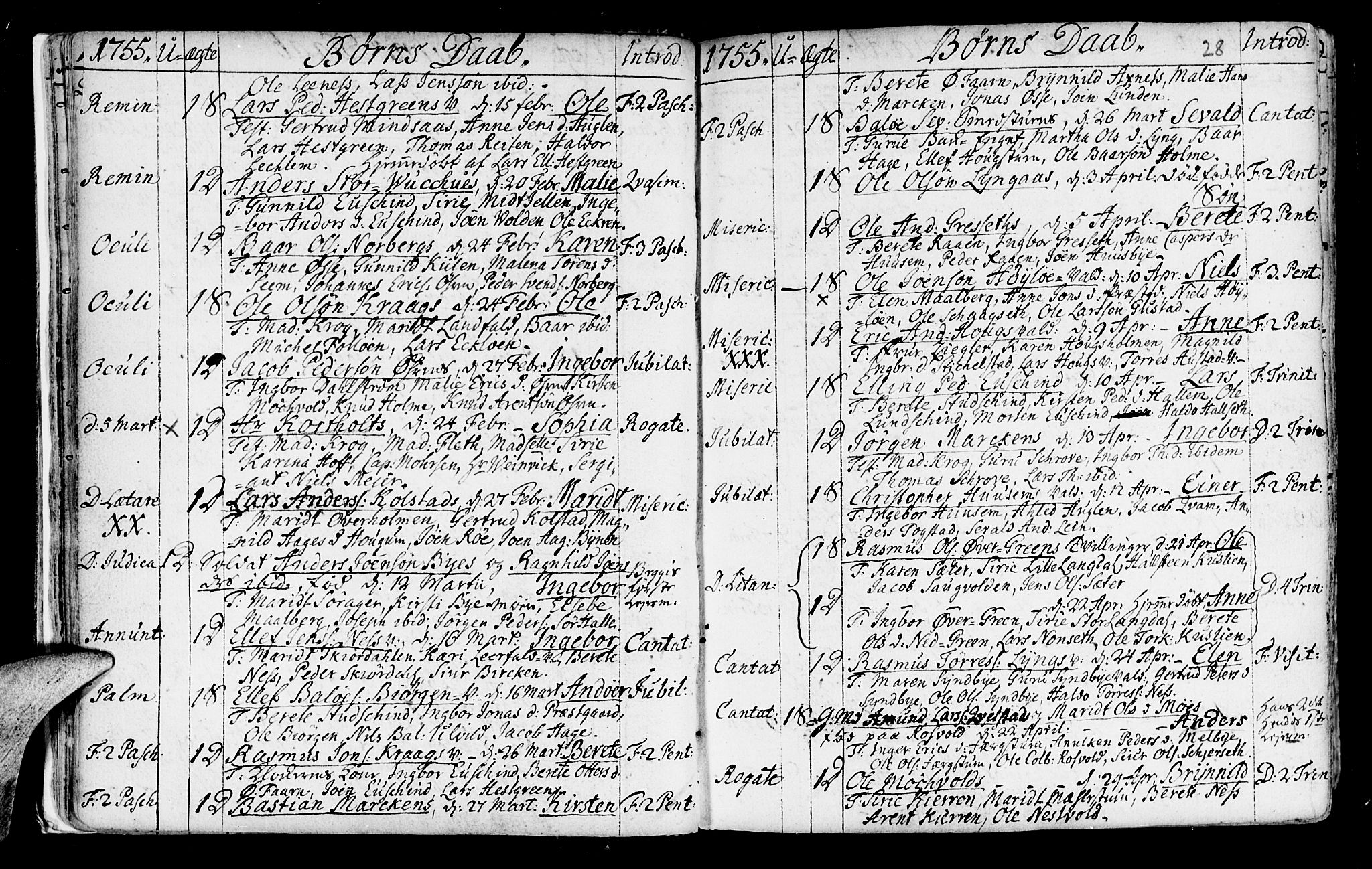 Ministerialprotokoller, klokkerbøker og fødselsregistre - Nord-Trøndelag, SAT/A-1458/723/L0231: Parish register (official) no. 723A02, 1748-1780, p. 28