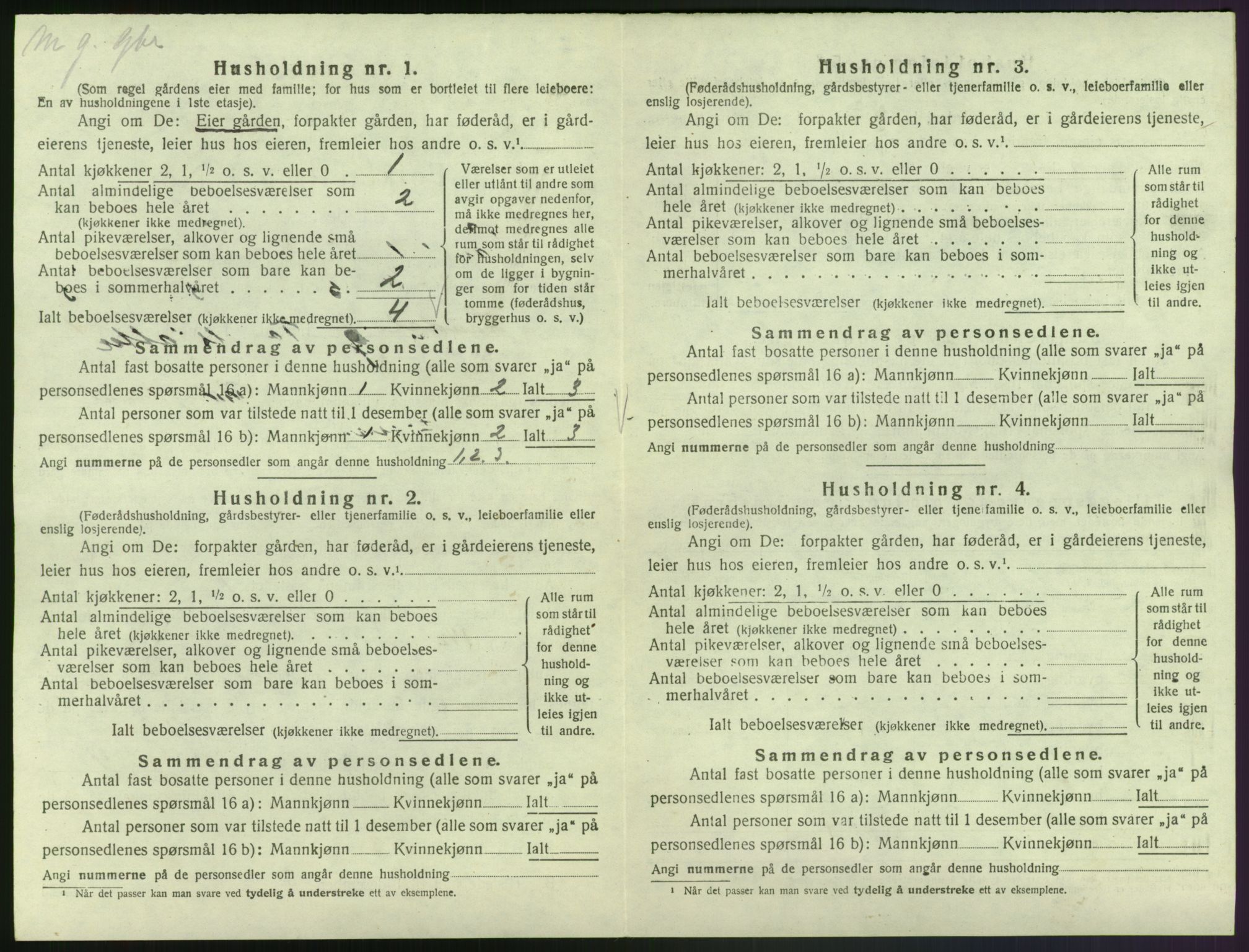 SAK, 1920 census for Laudal, 1920, p. 35