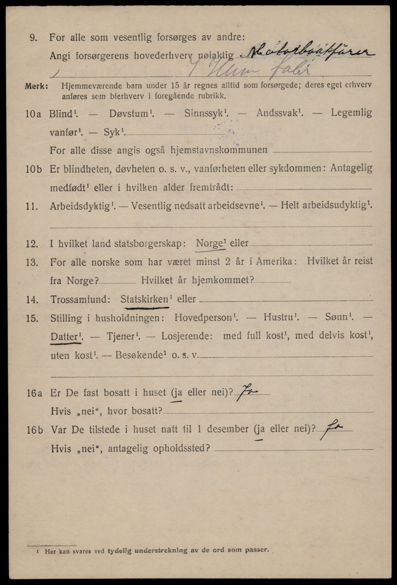 SAT, 1920 census for Trondheim, 1920, p. 104047