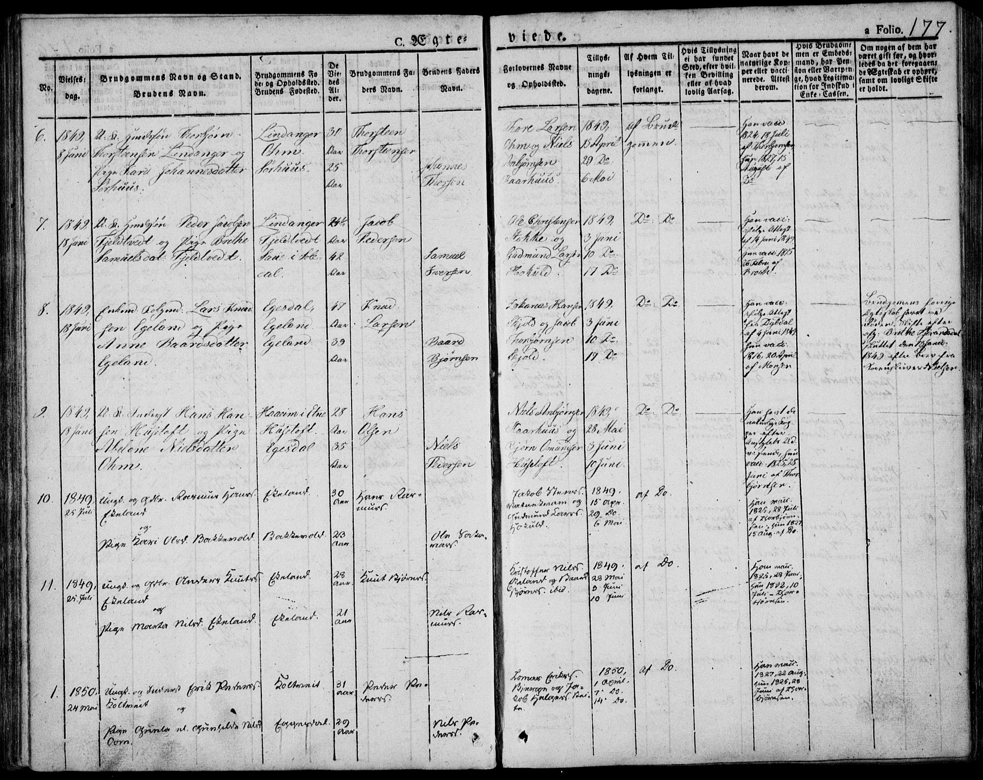 Skjold sokneprestkontor, AV/SAST-A-101847/H/Ha/Haa/L0005: Parish register (official) no. A 5, 1830-1856, p. 177