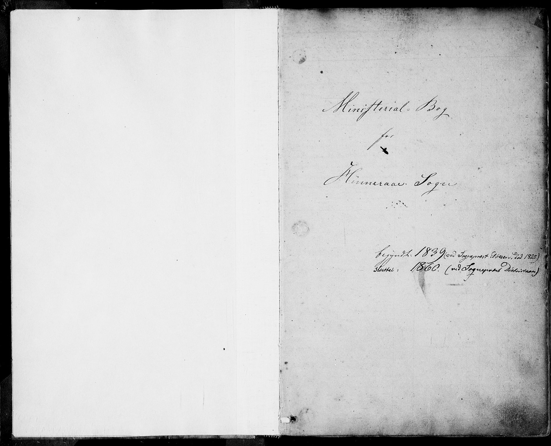 Nedstrand sokneprestkontor, SAST/A-101841/01/IV: Parish register (official) no. A 8, 1839-1860, p. 1