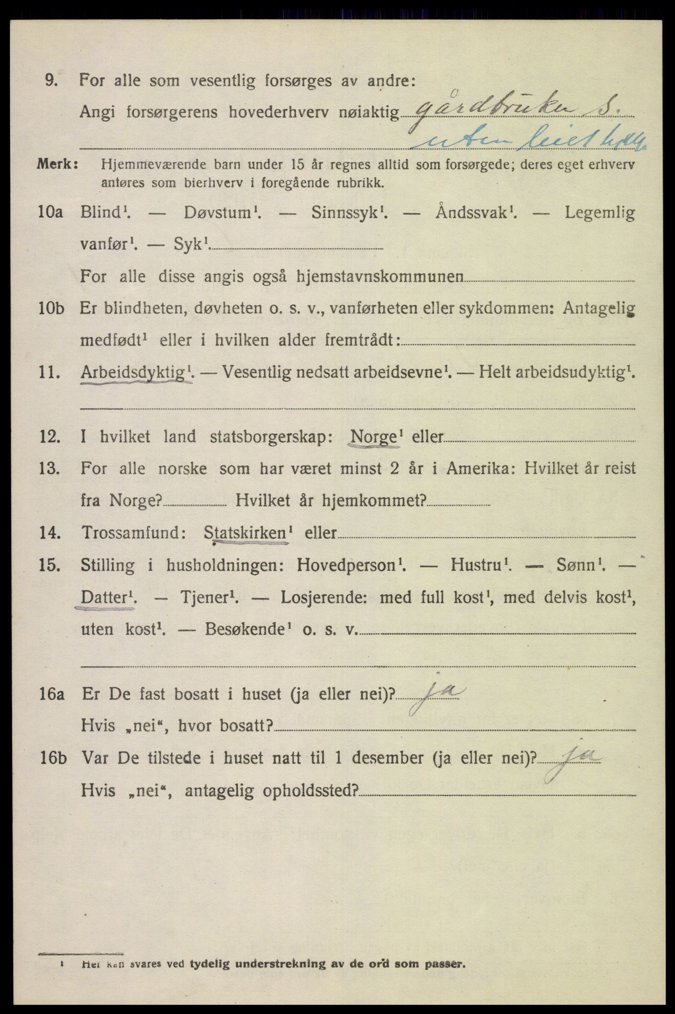 SAK, 1920 census for Eiken, 1920, p. 444