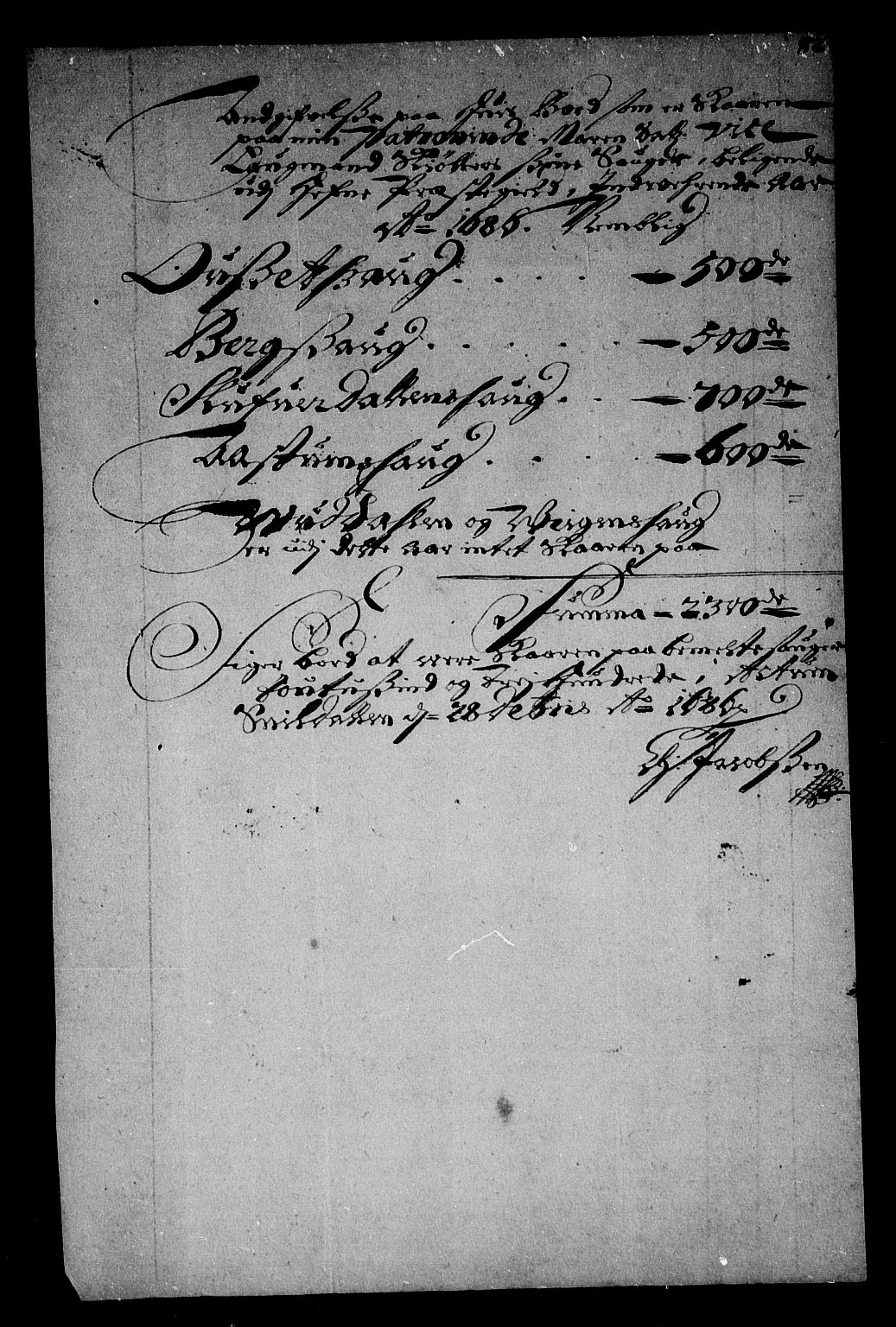 Rentekammeret inntil 1814, Reviderte regnskaper, Stiftamtstueregnskaper, Trondheim stiftamt og Nordland amt, RA/EA-6044/R/Rg/L0083: Trondheim stiftamt og Nordland amt, 1686