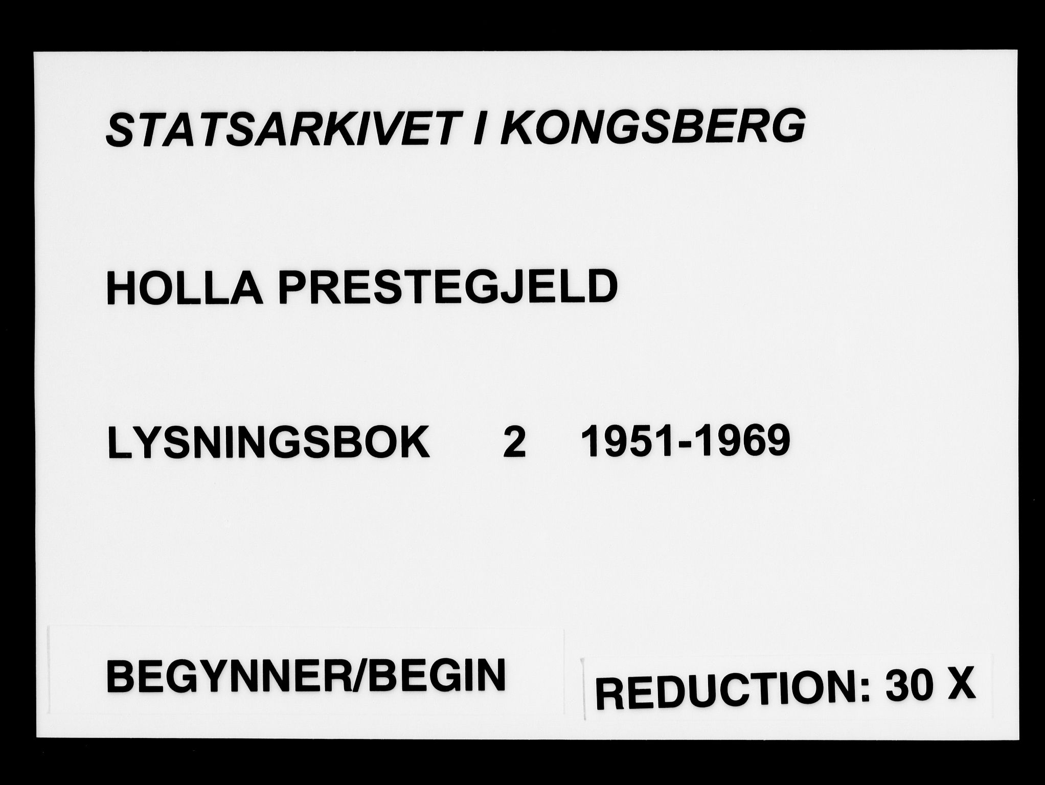 Holla kirkebøker, AV/SAKO-A-272/H/Ha/L0002: Banns register no. 2, 1951-1969