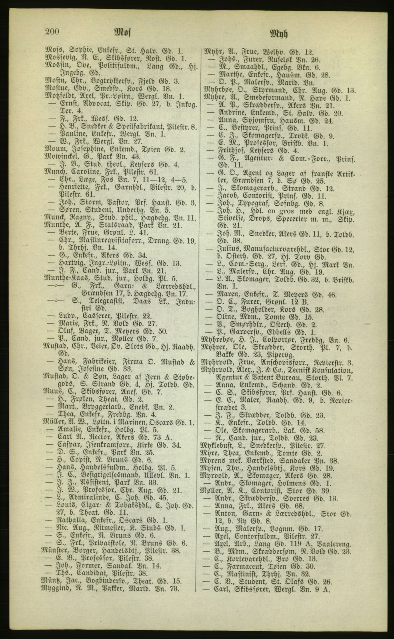 Kristiania/Oslo adressebok, PUBL/-, 1880, p. 200