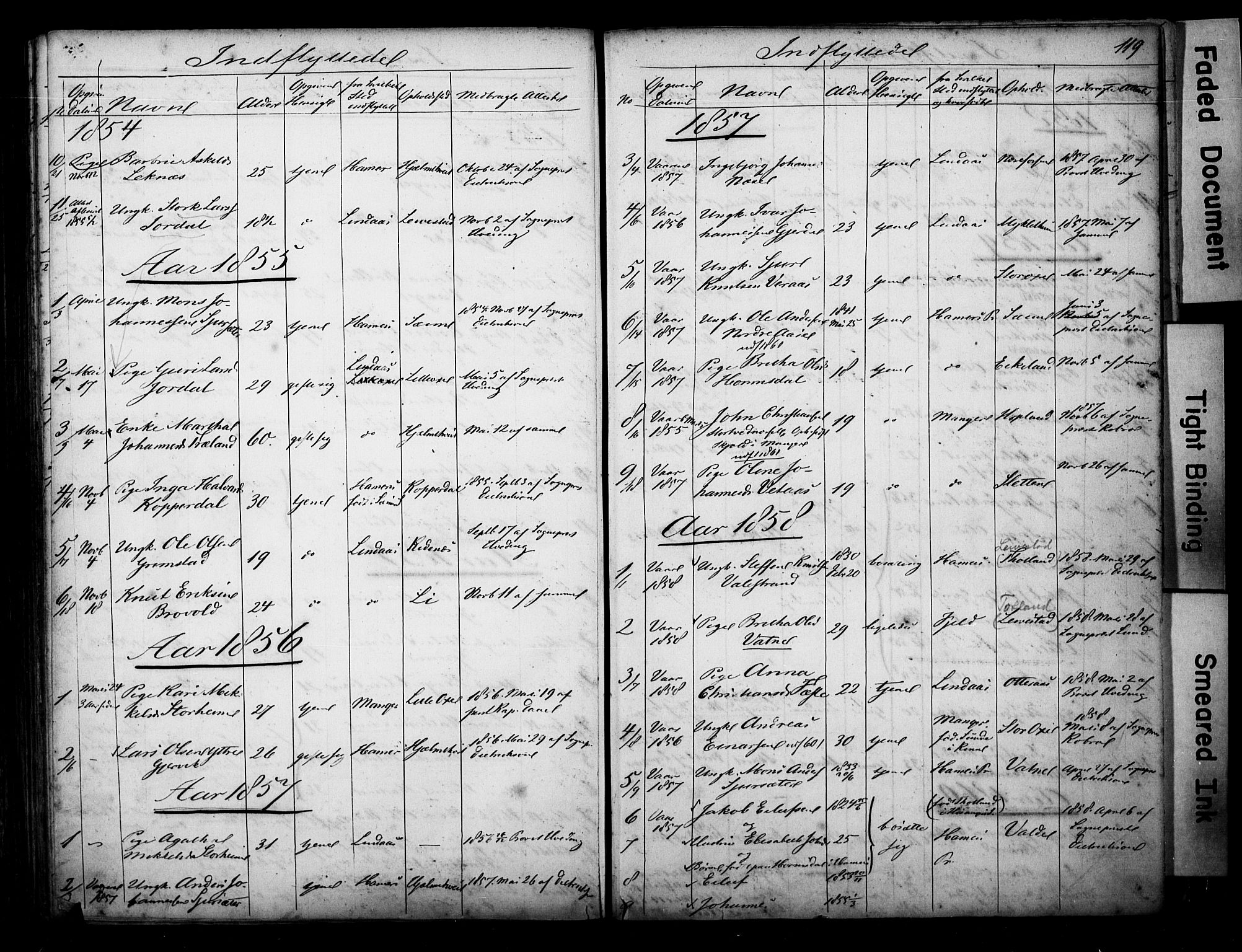 Alversund Sokneprestembete, SAB/A-73901/H/Ha/Hab: Parish register (copy) no. D 1, 1800-1870, p. 119