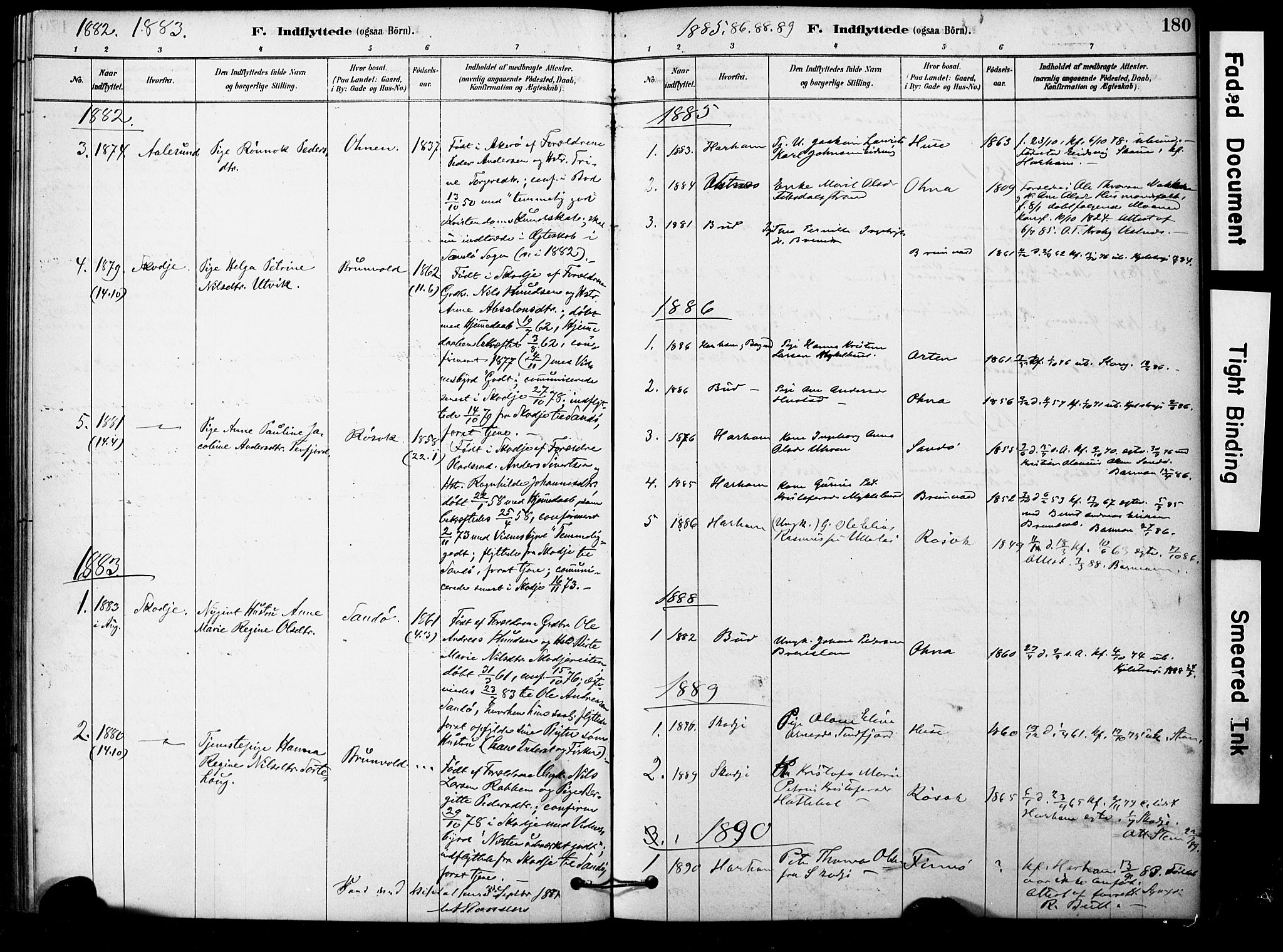 Ministerialprotokoller, klokkerbøker og fødselsregistre - Møre og Romsdal, AV/SAT-A-1454/561/L0729: Parish register (official) no. 561A03, 1878-1900, p. 180