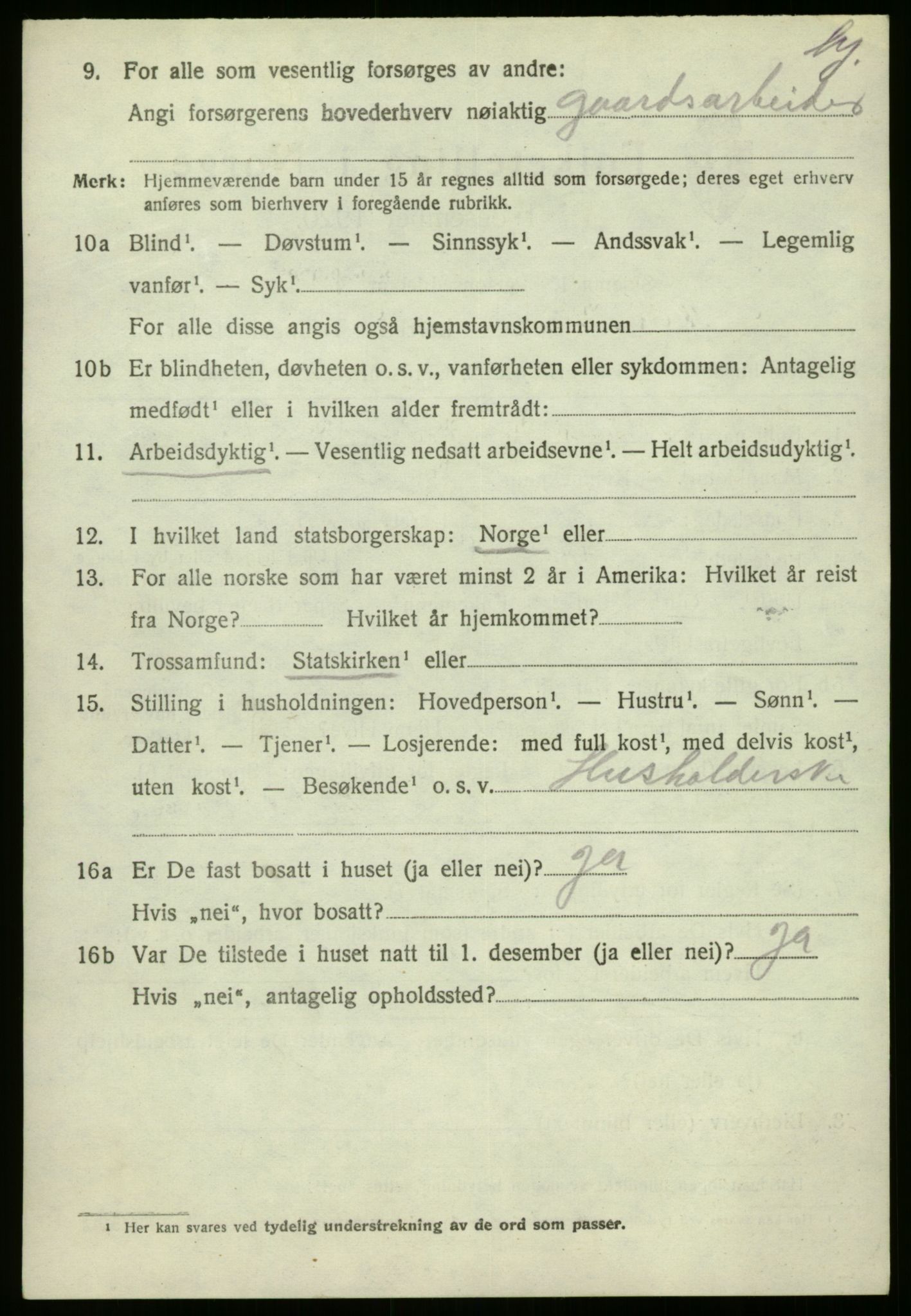 SAB, 1920 census for Kinn, 1920, p. 2274