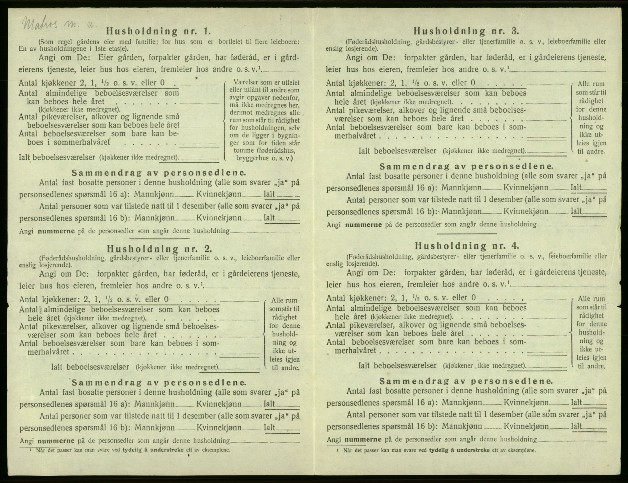 SAB, 1920 census for Jondal, 1920, p. 209