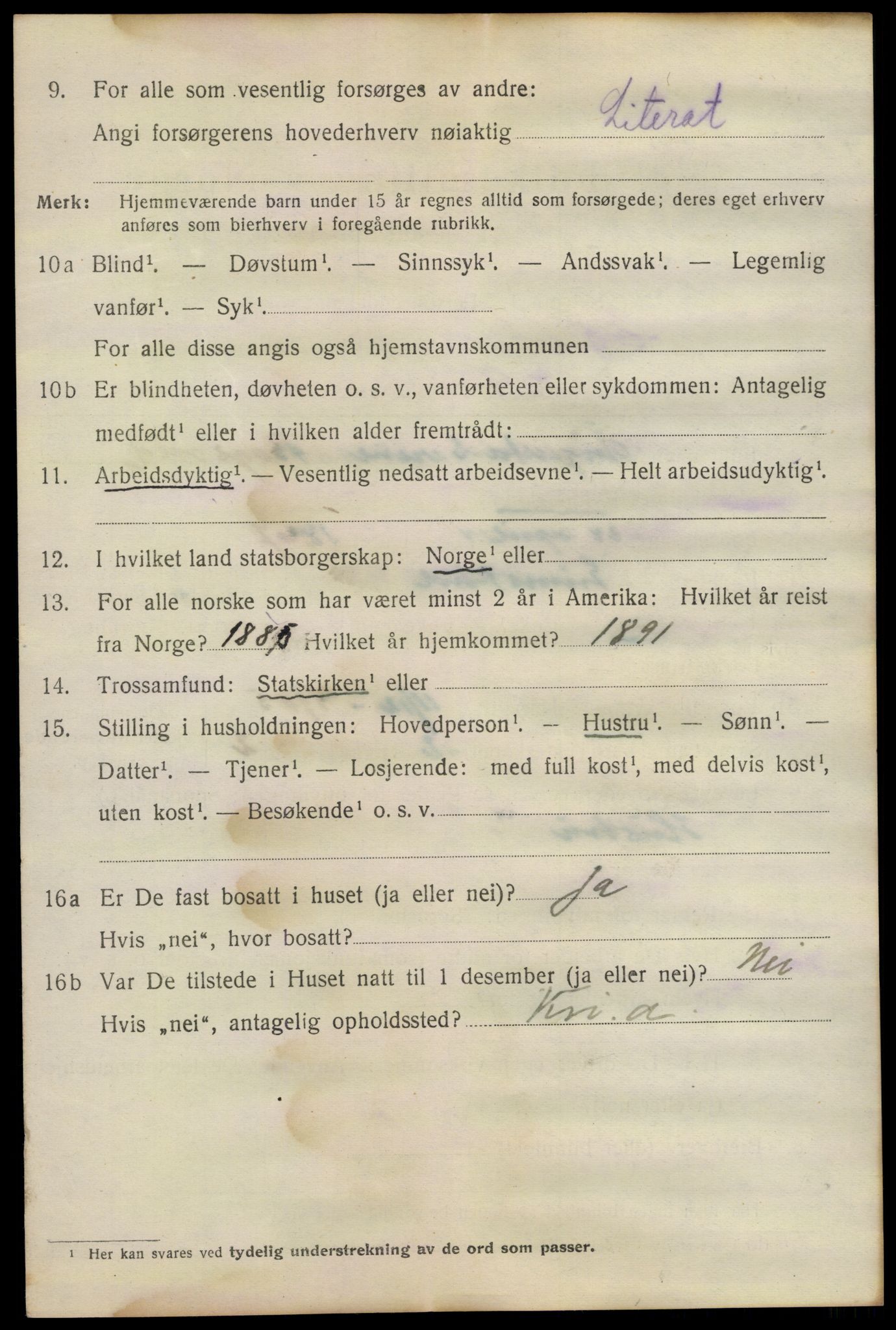 SAO, 1920 census for Son, 1920, p. 1123