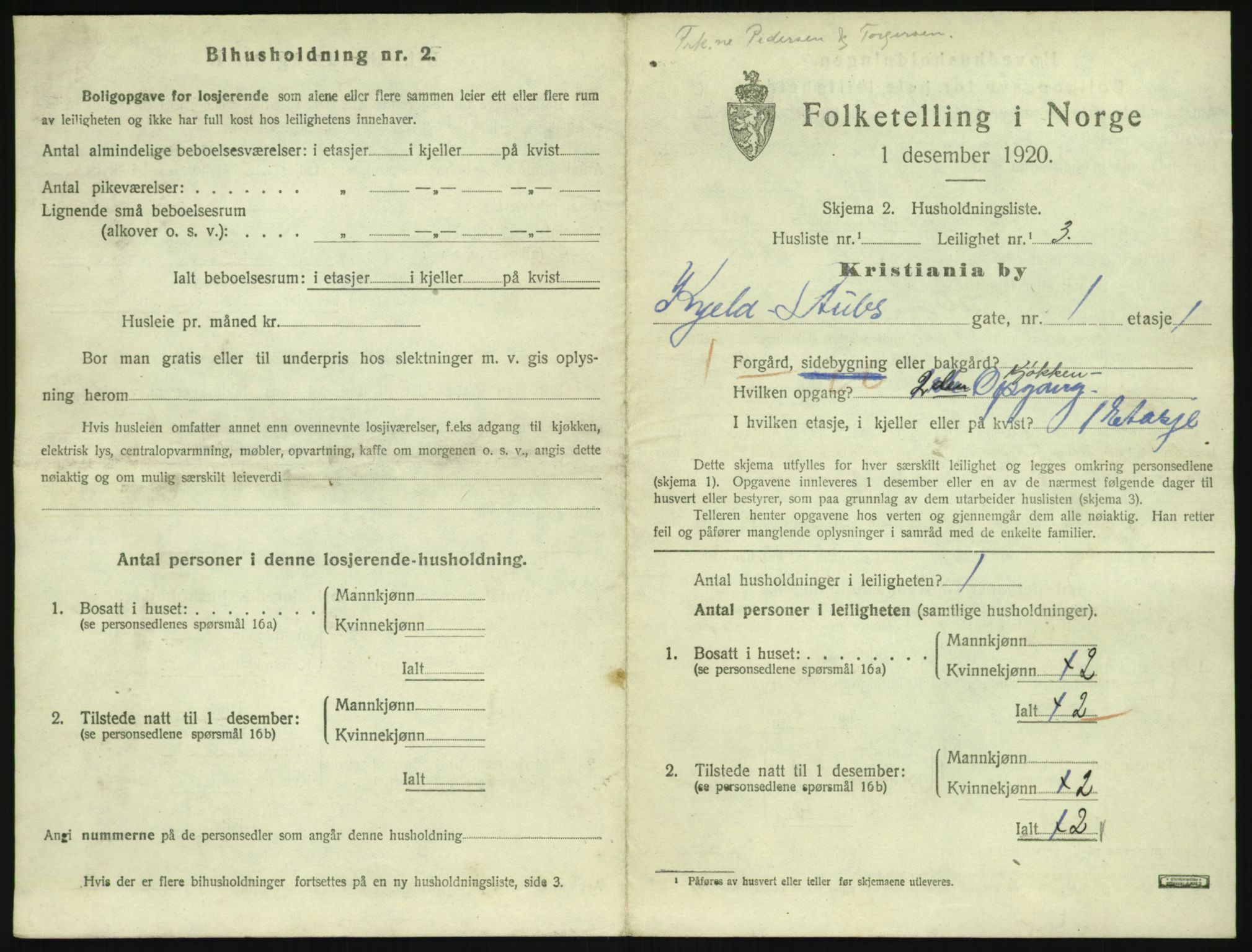 SAO, 1920 census for Kristiania, 1920, p. 52348