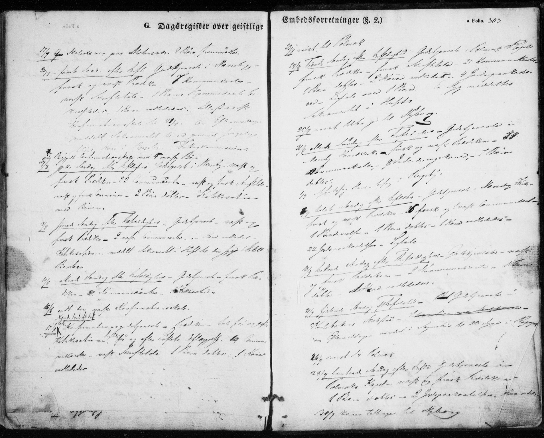 Nesseby sokneprestkontor, SATØ/S-1330/H/Ha/L0002kirke: Parish register (official) no. 2, 1856-1864, p. 303