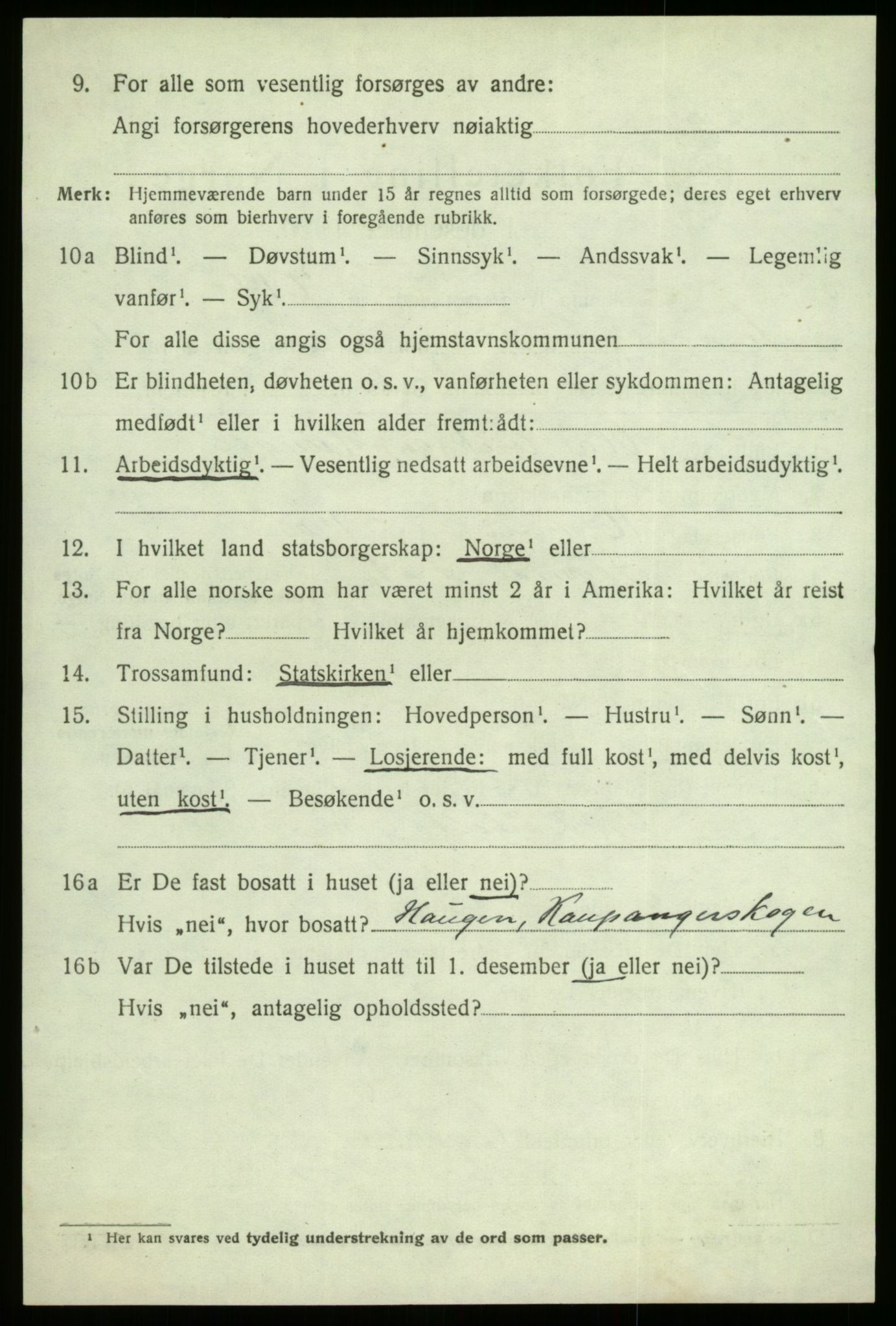 SAB, 1920 census for Sogndal, 1920, p. 3382