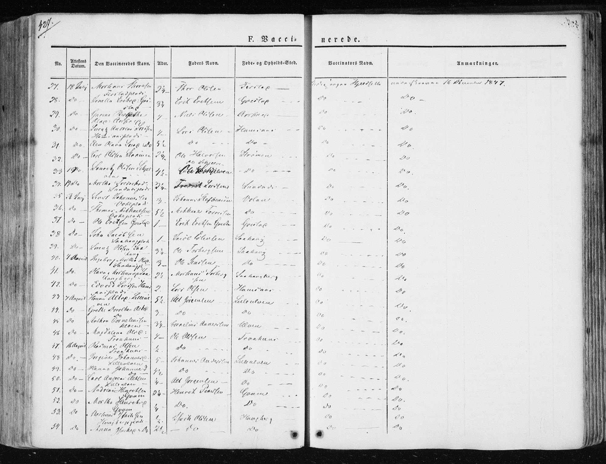 Ministerialprotokoller, klokkerbøker og fødselsregistre - Nord-Trøndelag, AV/SAT-A-1458/730/L0280: Parish register (official) no. 730A07 /1, 1840-1854, p. 427