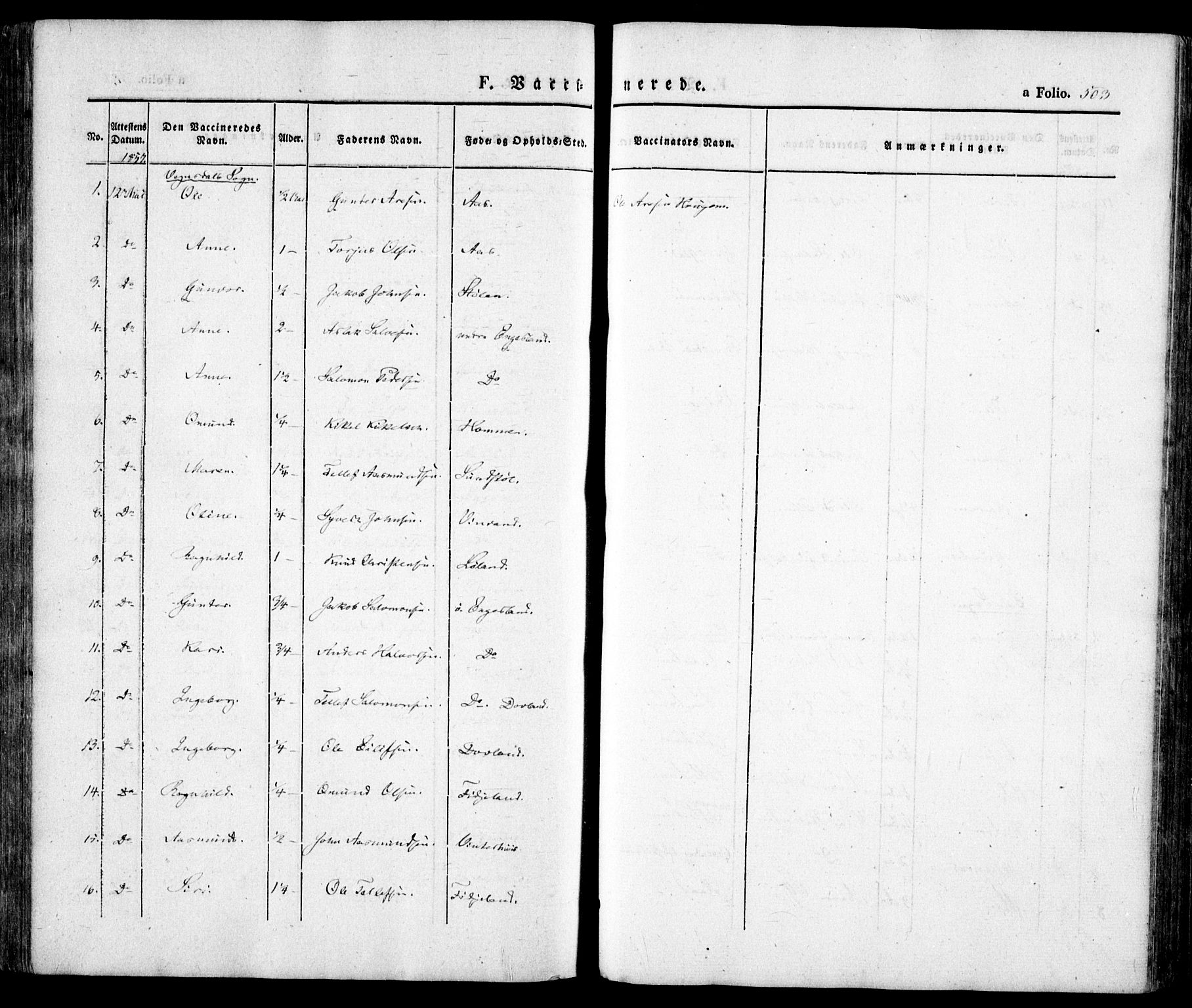 Evje sokneprestkontor, SAK/1111-0008/F/Fa/Faa/L0005: Parish register (official) no. A 5, 1843-1865, p. 503
