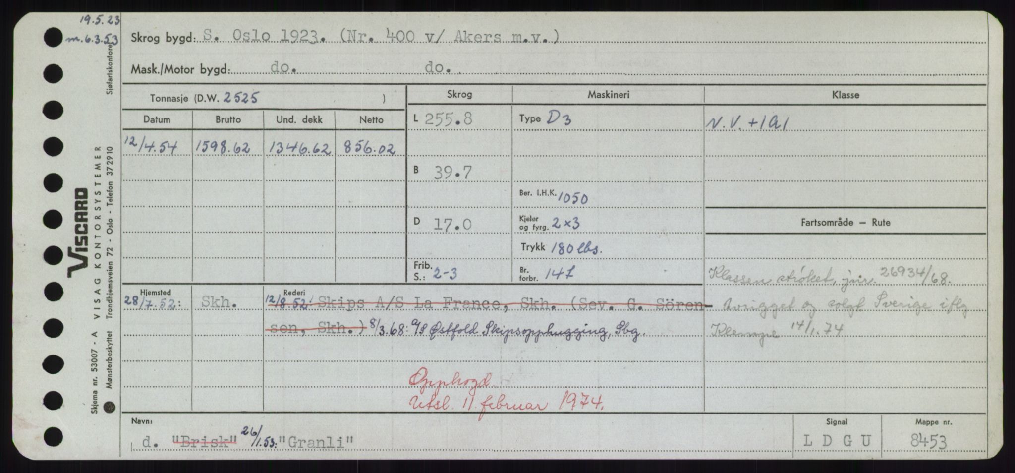 Sjøfartsdirektoratet med forløpere, Skipsmålingen, AV/RA-S-1627/H/Hd/L0013: Fartøy, Gne-Gås, p. 153