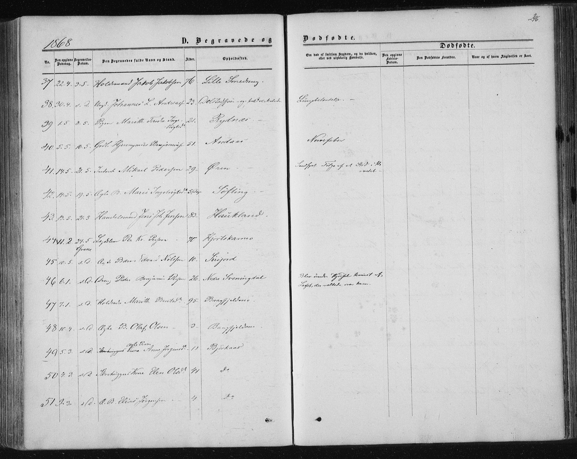 Ministerialprotokoller, klokkerbøker og fødselsregistre - Nordland, SAT/A-1459/820/L0294: Parish register (official) no. 820A15, 1866-1879, p. 296