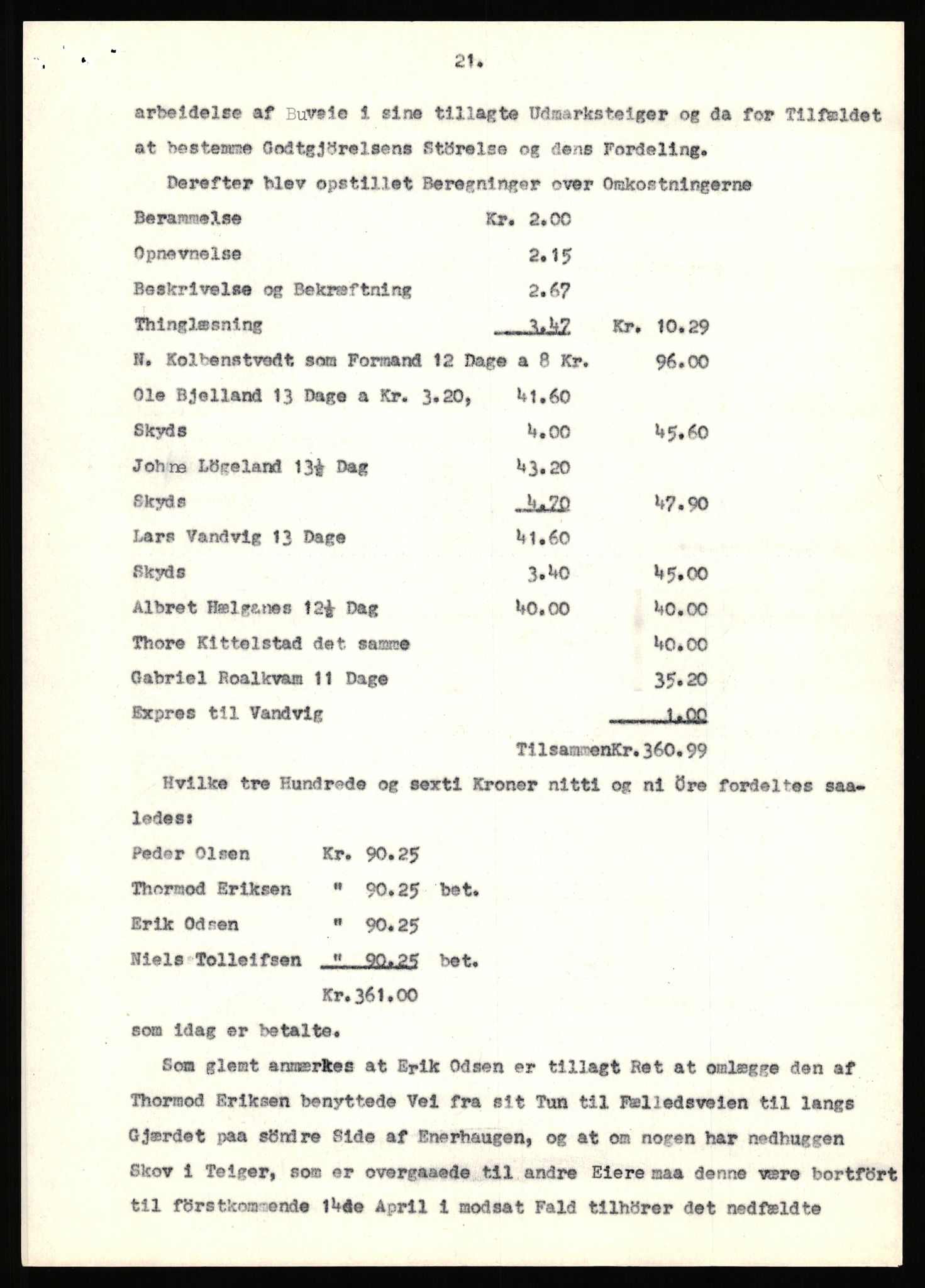 Statsarkivet i Stavanger, AV/SAST-A-101971/03/Y/Yj/L0087: Avskrifter sortert etter gårdsnavn: Tjemsland nordre - Todhammer, 1750-1930, p. 327