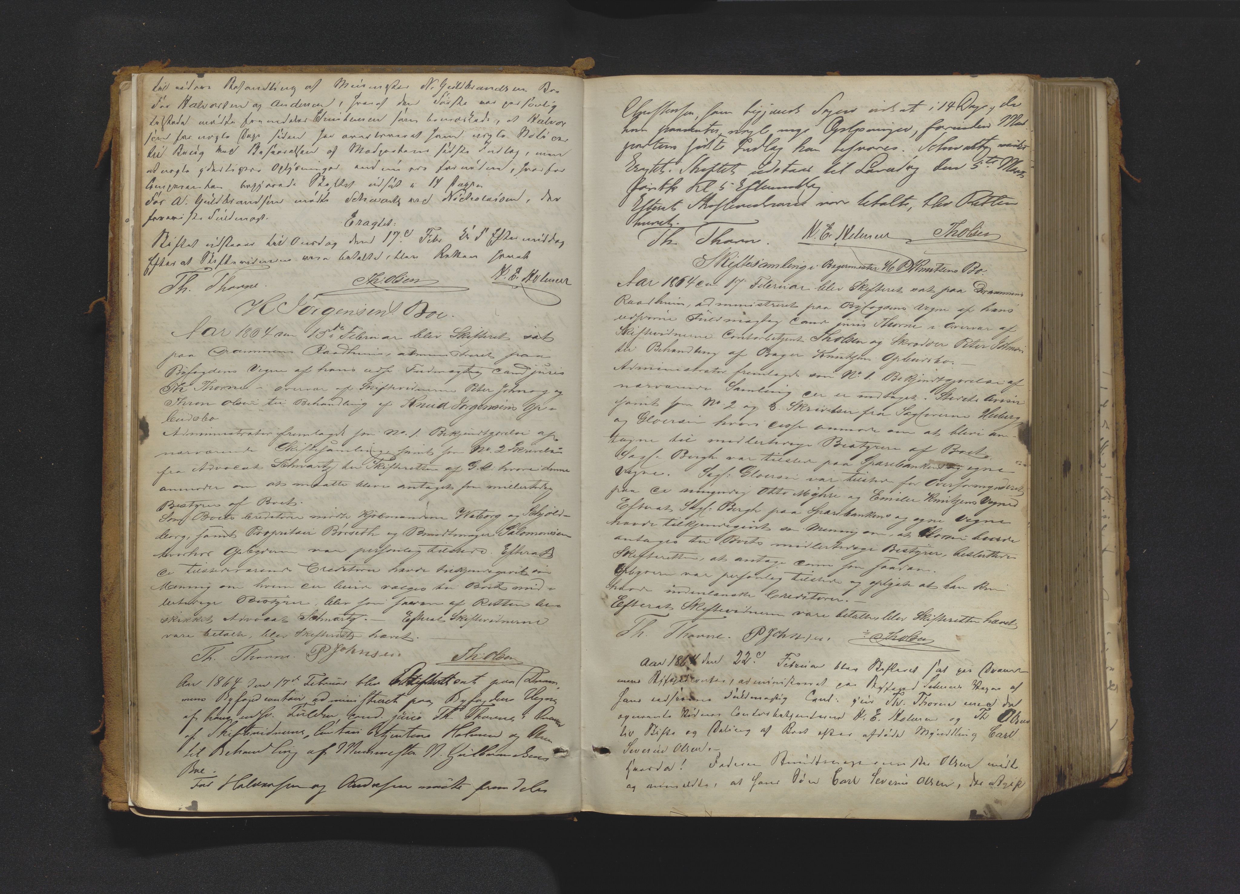 Drammen byfogd, AV/SAKO-A-222/H/Hb/Hbc/L0011: Skifteforhandlingsprotokoll., 1863-1873, p. 22