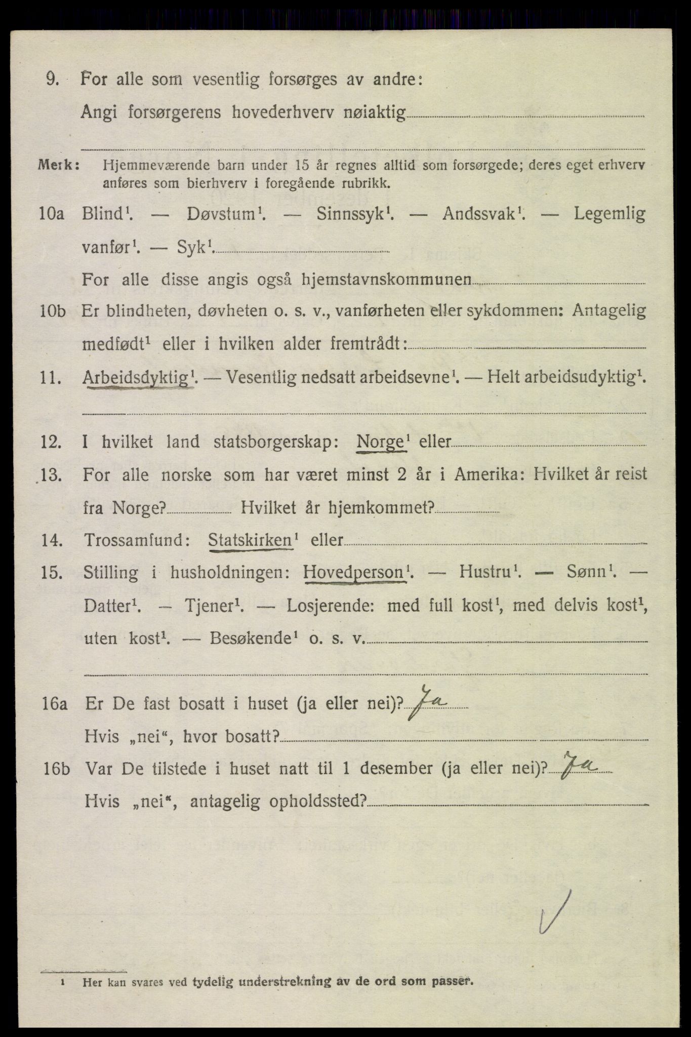 SAH, 1920 census for Alvdal, 1920, p. 1453