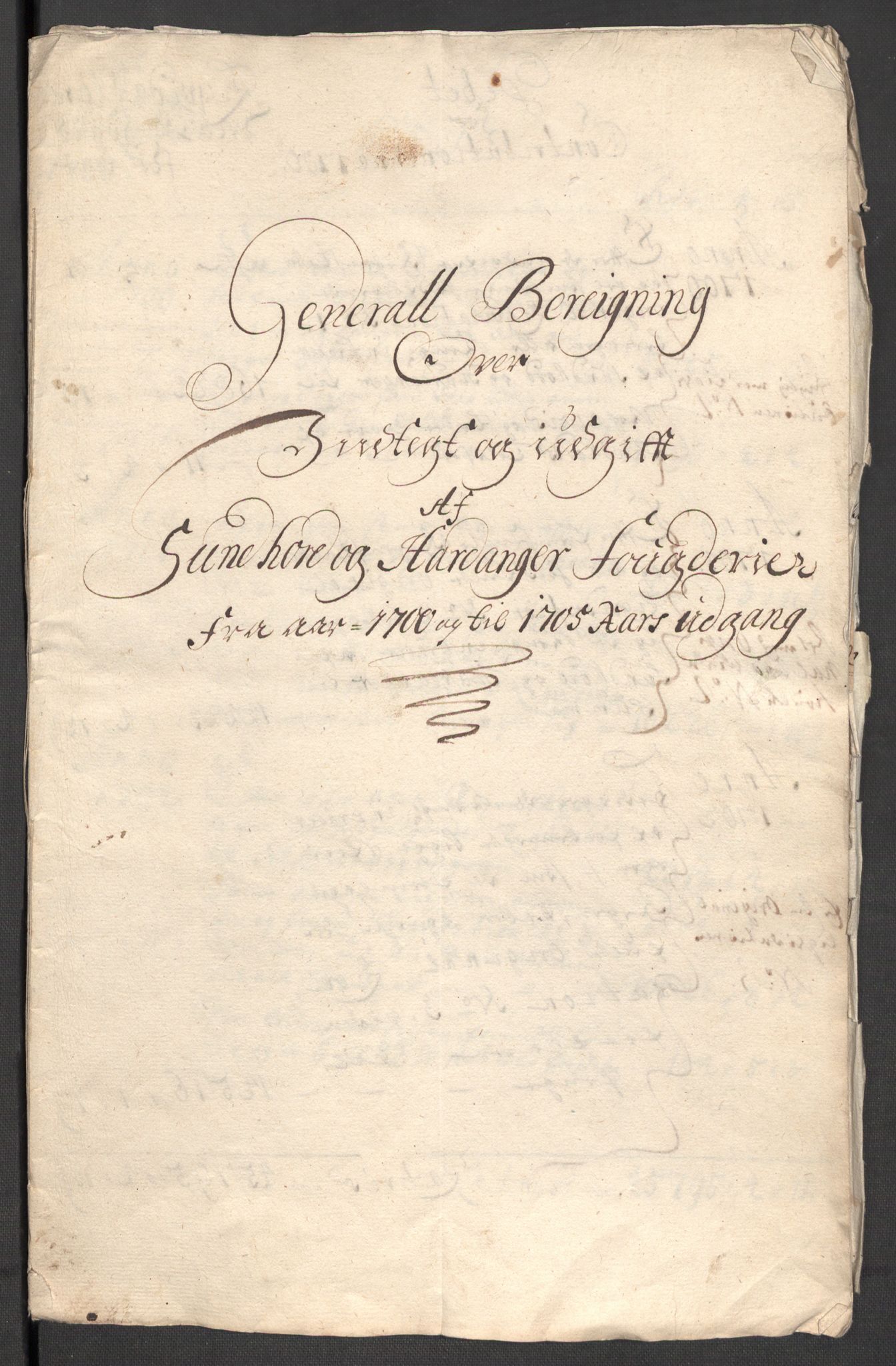 Rentekammeret inntil 1814, Reviderte regnskaper, Fogderegnskap, AV/RA-EA-4092/R48/L2983: Fogderegnskap Sunnhordland og Hardanger, 1705, p. 315