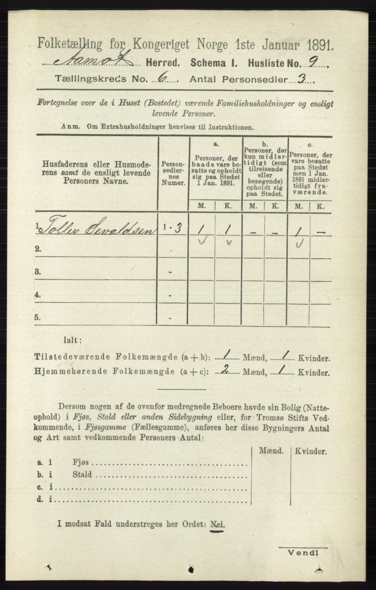 RA, 1891 census for 0429 Åmot, 1891, p. 2746