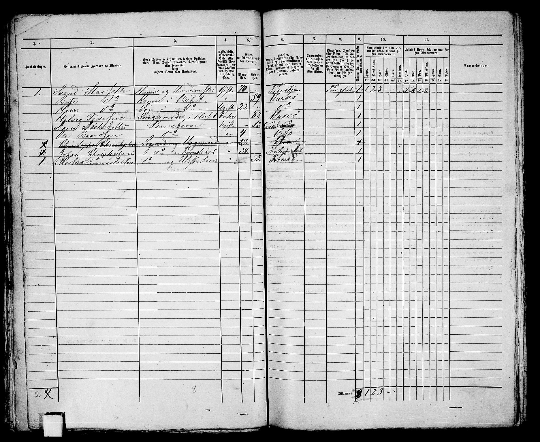 RA, 1865 census for Vardø/Vardø, 1865, p. 49