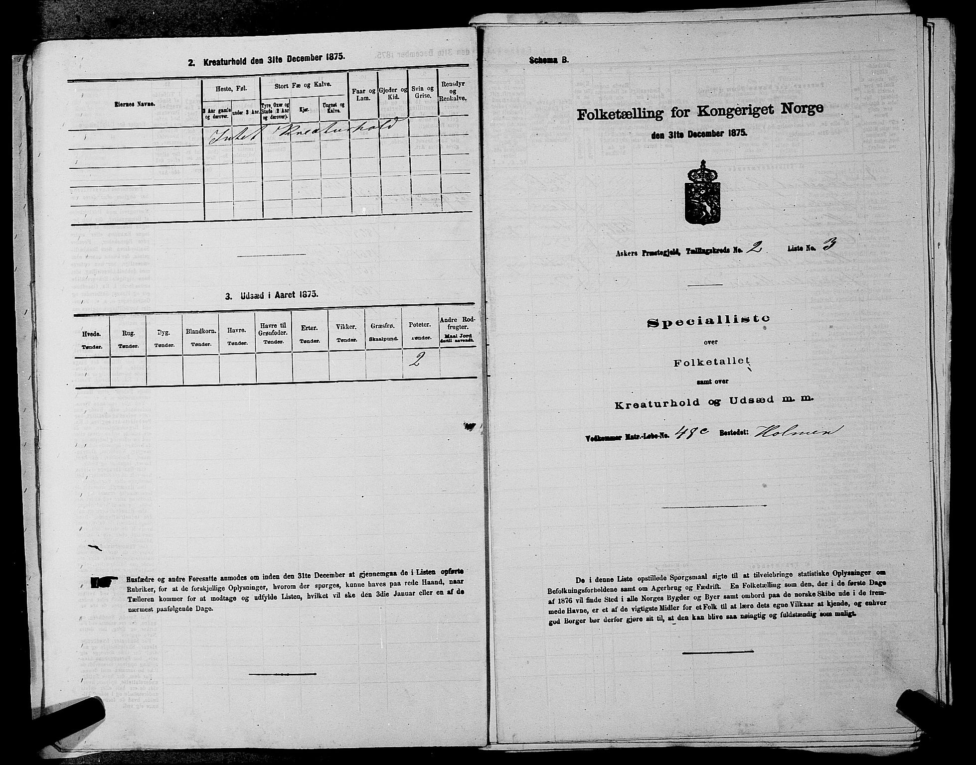 RA, 1875 census for 0220P Asker, 1875, p. 355