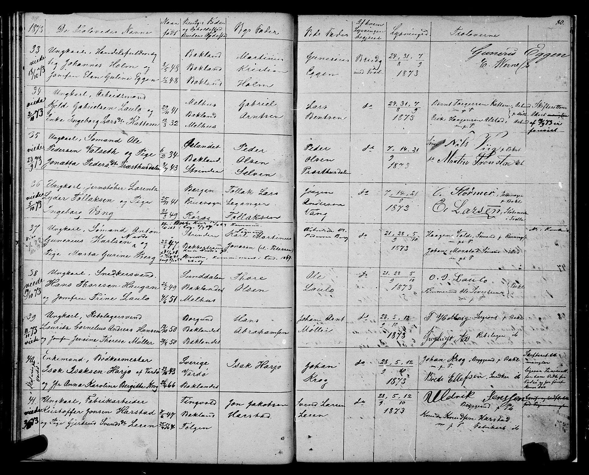 Ministerialprotokoller, klokkerbøker og fødselsregistre - Sør-Trøndelag, AV/SAT-A-1456/604/L0187: Parish register (official) no. 604A08, 1847-1878, p. 80