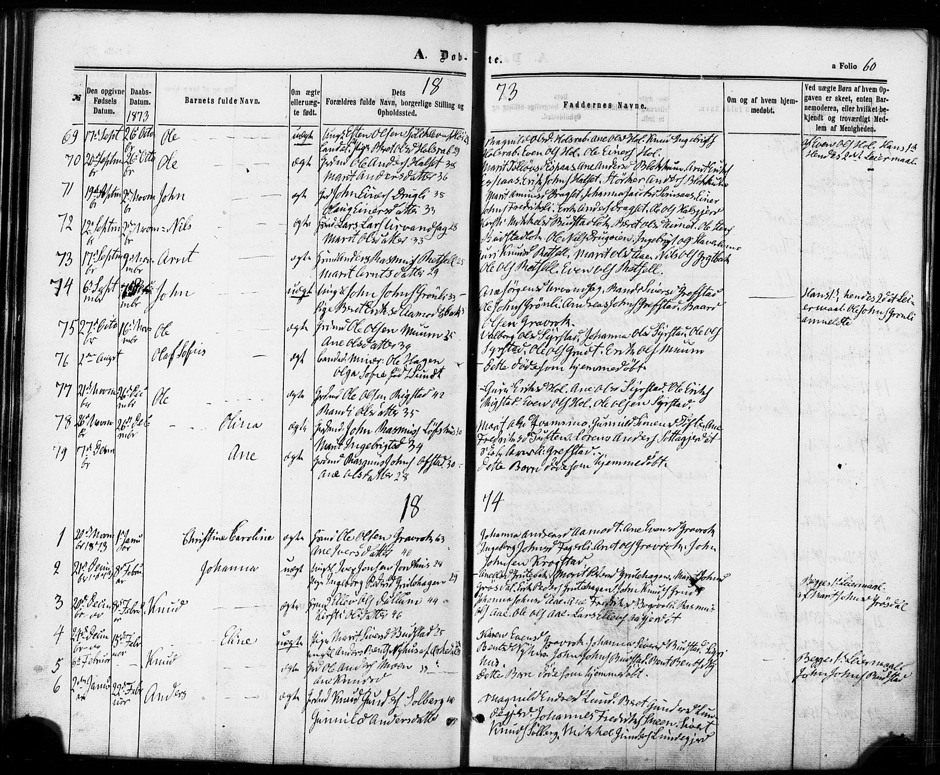 Ministerialprotokoller, klokkerbøker og fødselsregistre - Sør-Trøndelag, SAT/A-1456/672/L0856: Parish register (official) no. 672A08, 1861-1881, p. 60