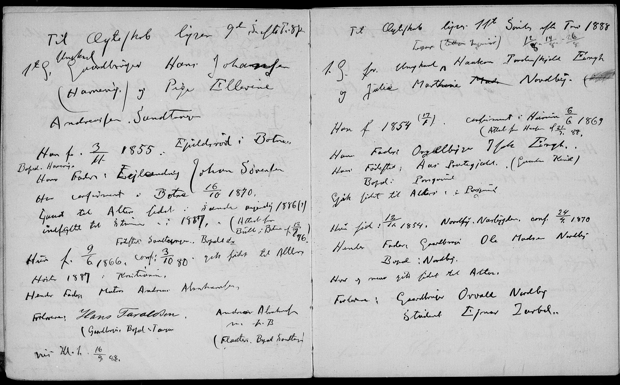Strømm kirkebøker, AV/SAKO-A-322/H/Ha/L0001: Banns register no. 1, 1887-1892
