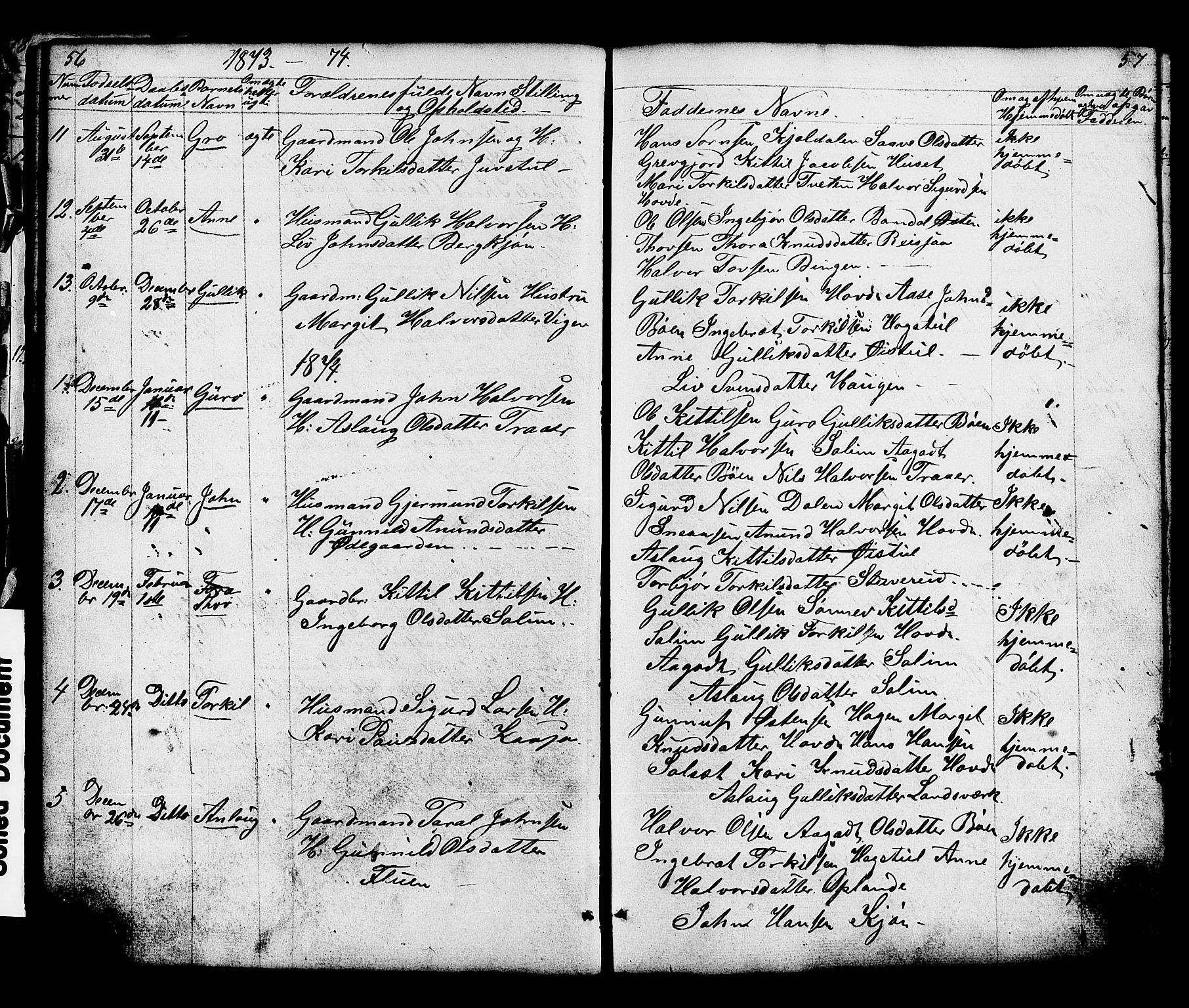 Hjartdal kirkebøker, SAKO/A-270/G/Gc/L0002: Parish register (copy) no. III 2, 1854-1890, p. 56-57