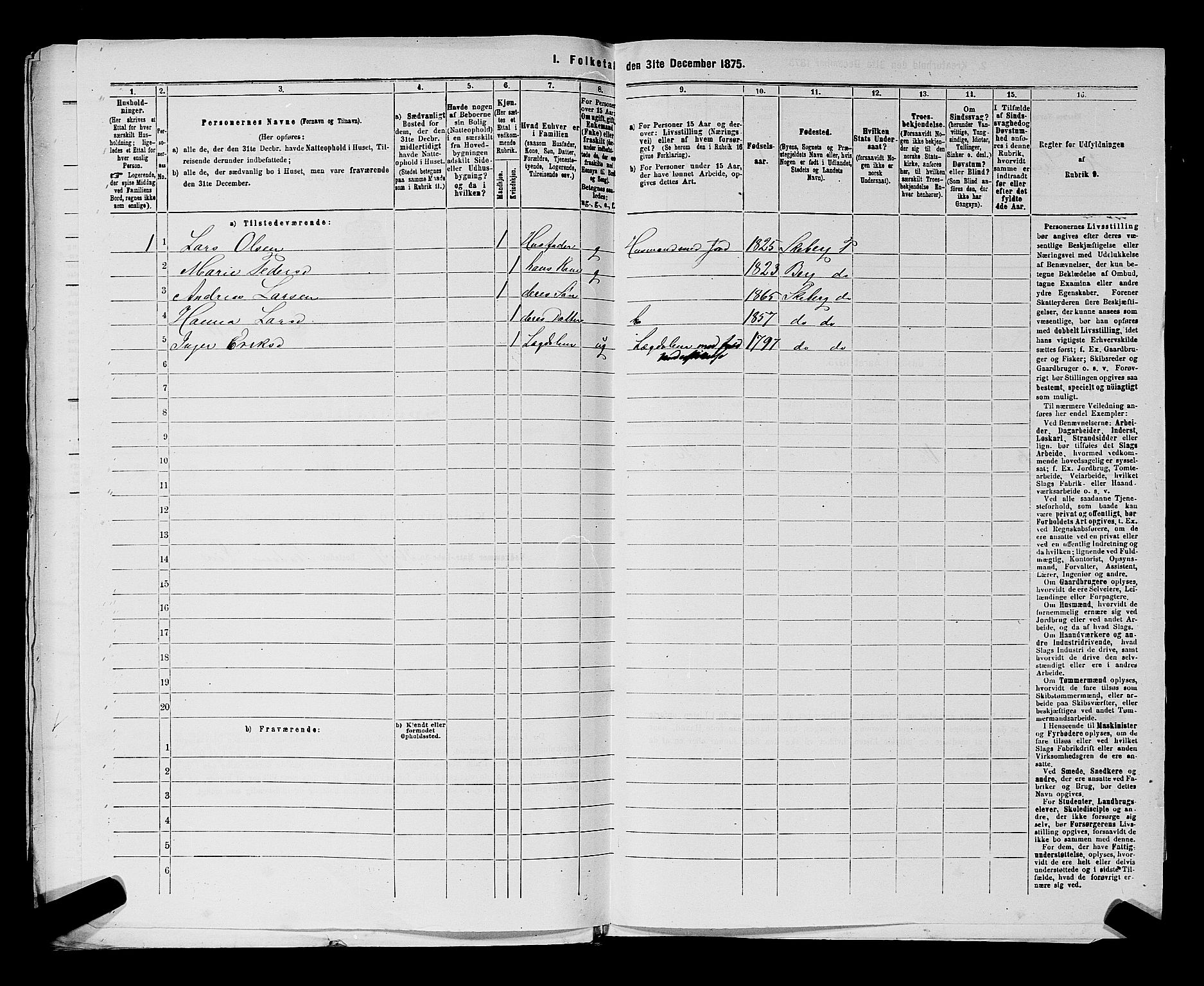 RA, 1875 census for 0115P Skjeberg, 1875, p. 377