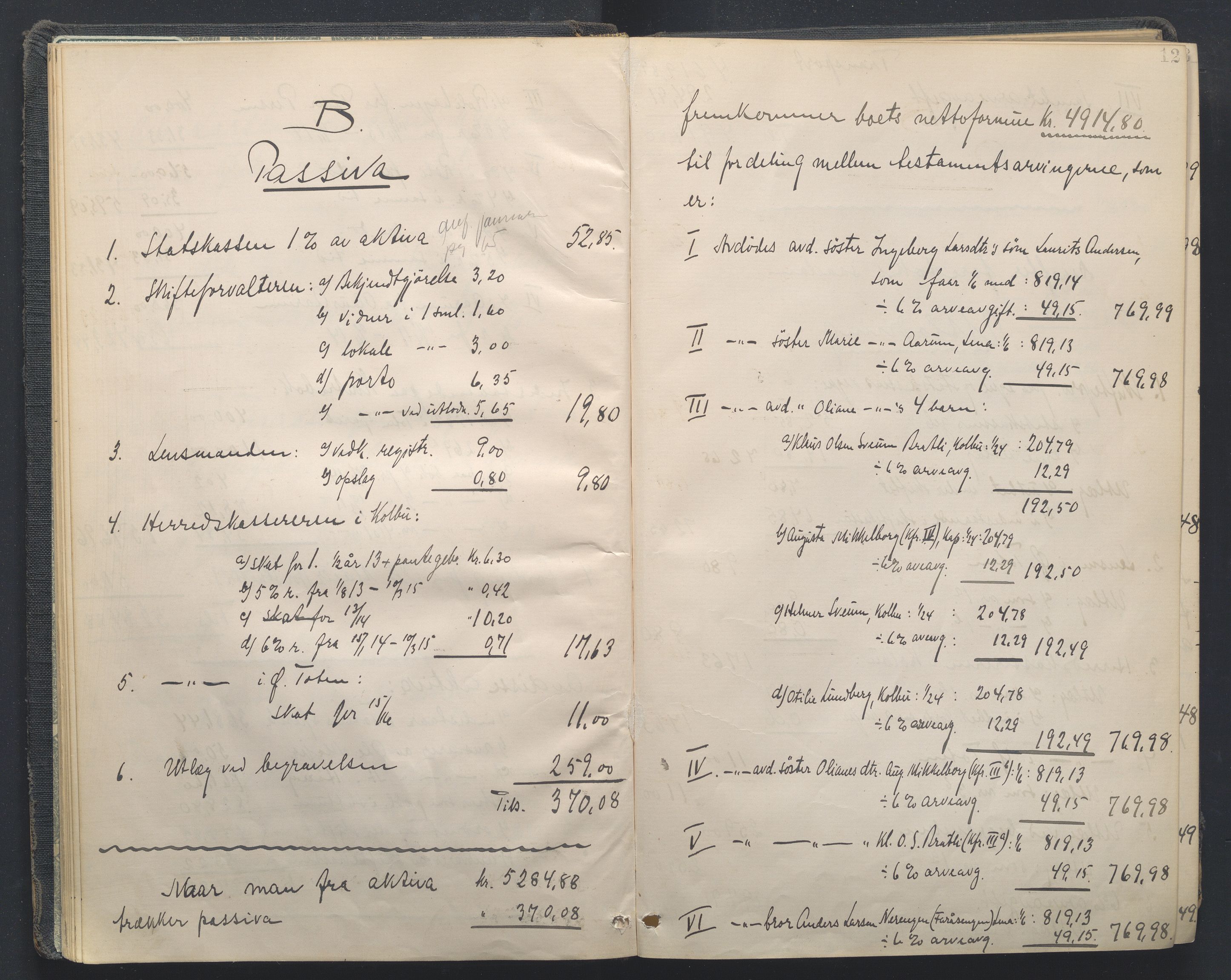 Toten tingrett, AV/SAH-TING-006/J/Je/L0012: Skifteutlodningsprotokoll - Østre Toten, 1914-1935, p. 12