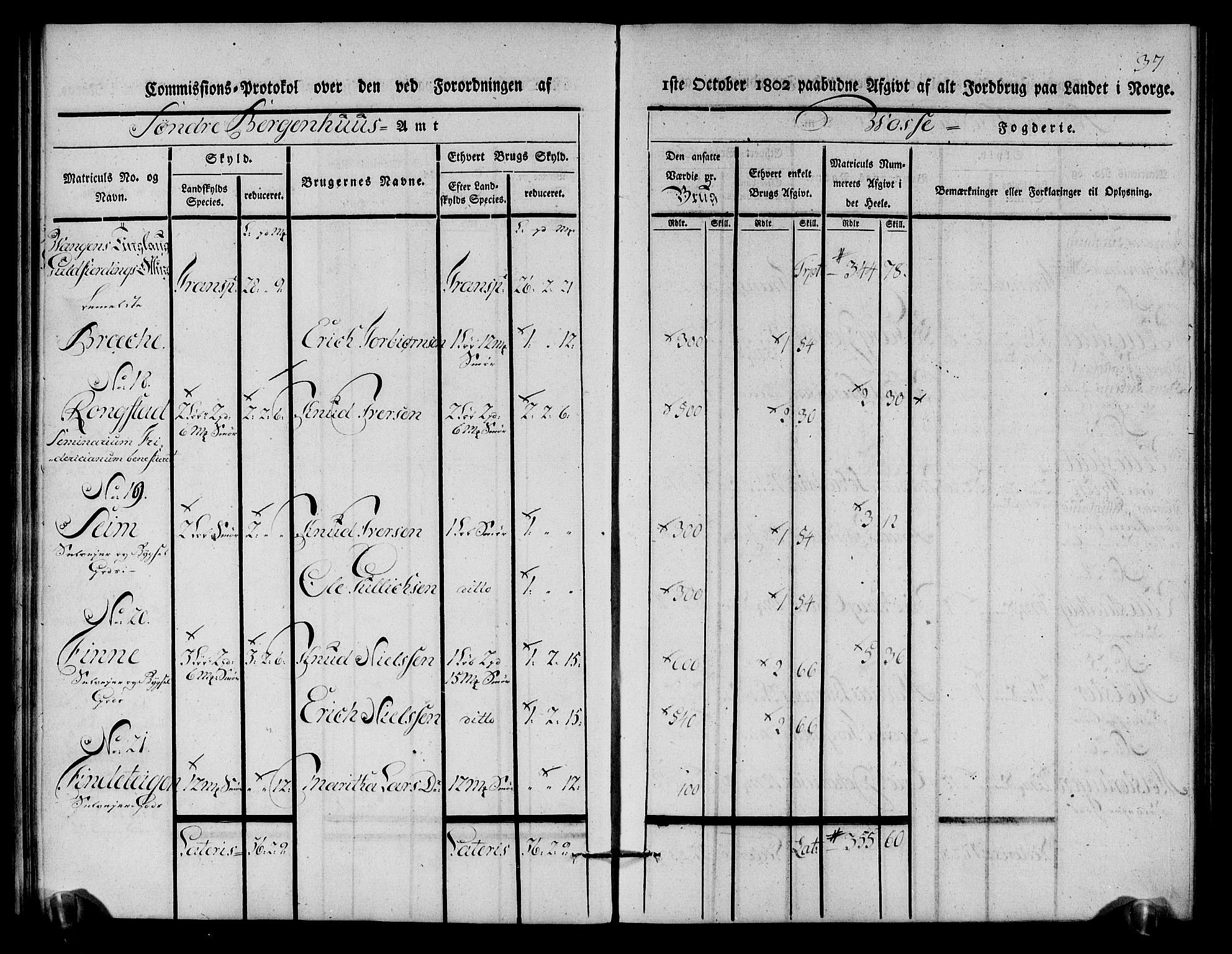 Rentekammeret inntil 1814, Realistisk ordnet avdeling, AV/RA-EA-4070/N/Ne/Nea/L0112: Nordhordland og Voss fogderi. Kommisjonsprotokoll for Voss, 1803, p. 38