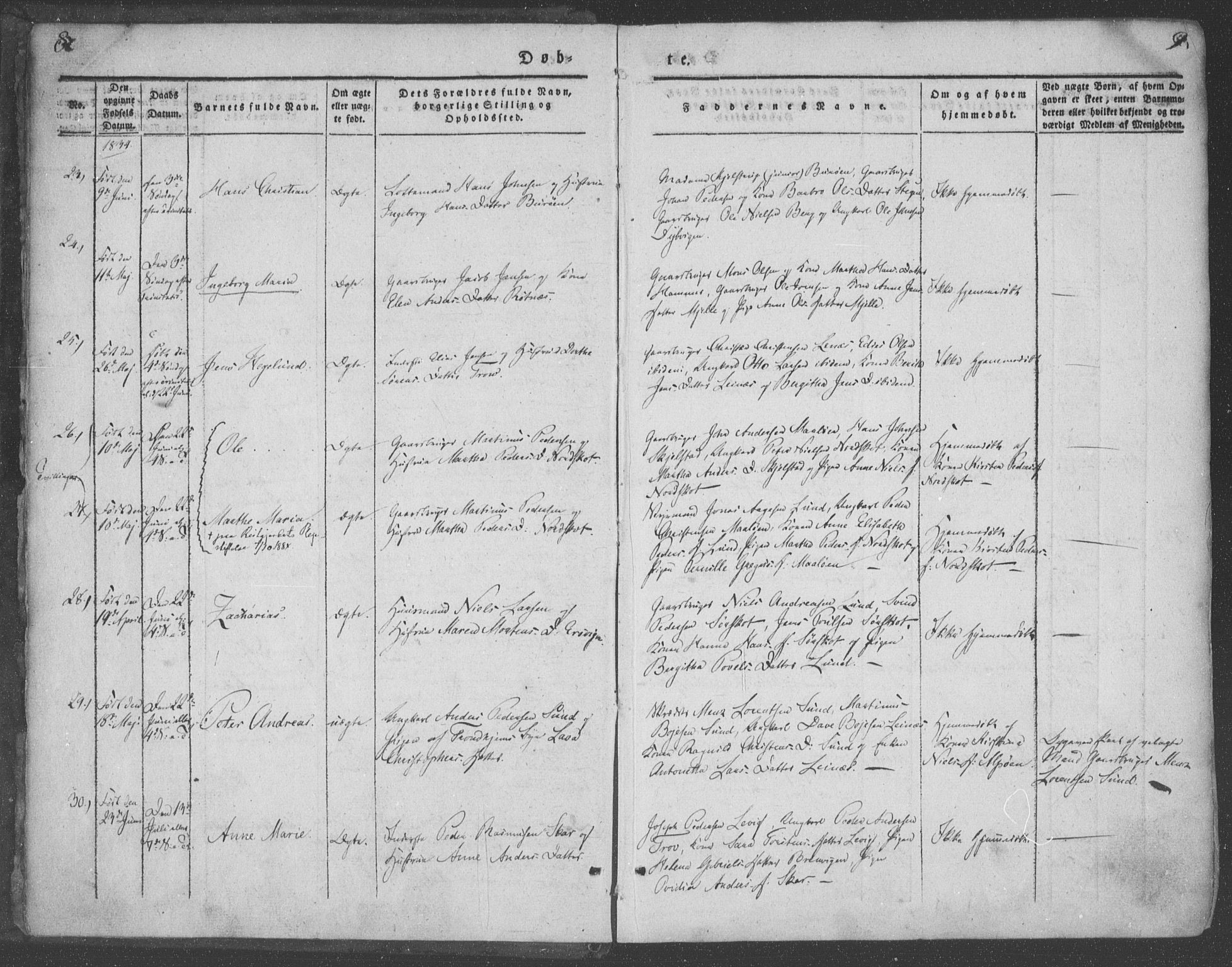 Ministerialprotokoller, klokkerbøker og fødselsregistre - Nordland, AV/SAT-A-1459/855/L0799: Parish register (official) no. 855A07, 1834-1852, p. 8-9