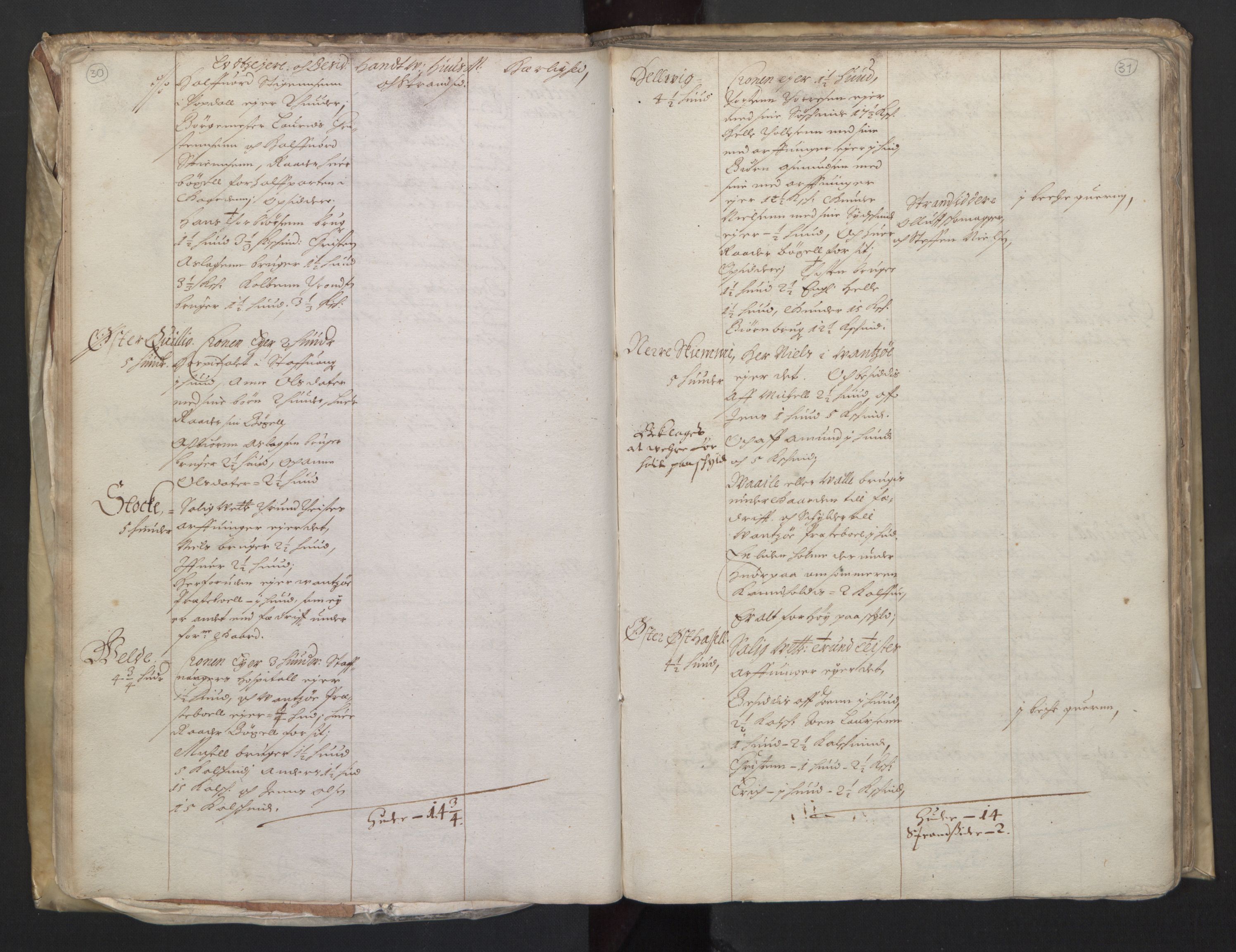 Rentekammeret inntil 1814, Realistisk ordnet avdeling, AV/RA-EA-4070/L/L0020/0004: Agder lagdømme: / Alminnelig jordebok. Lista len, 1661, p. 30-31