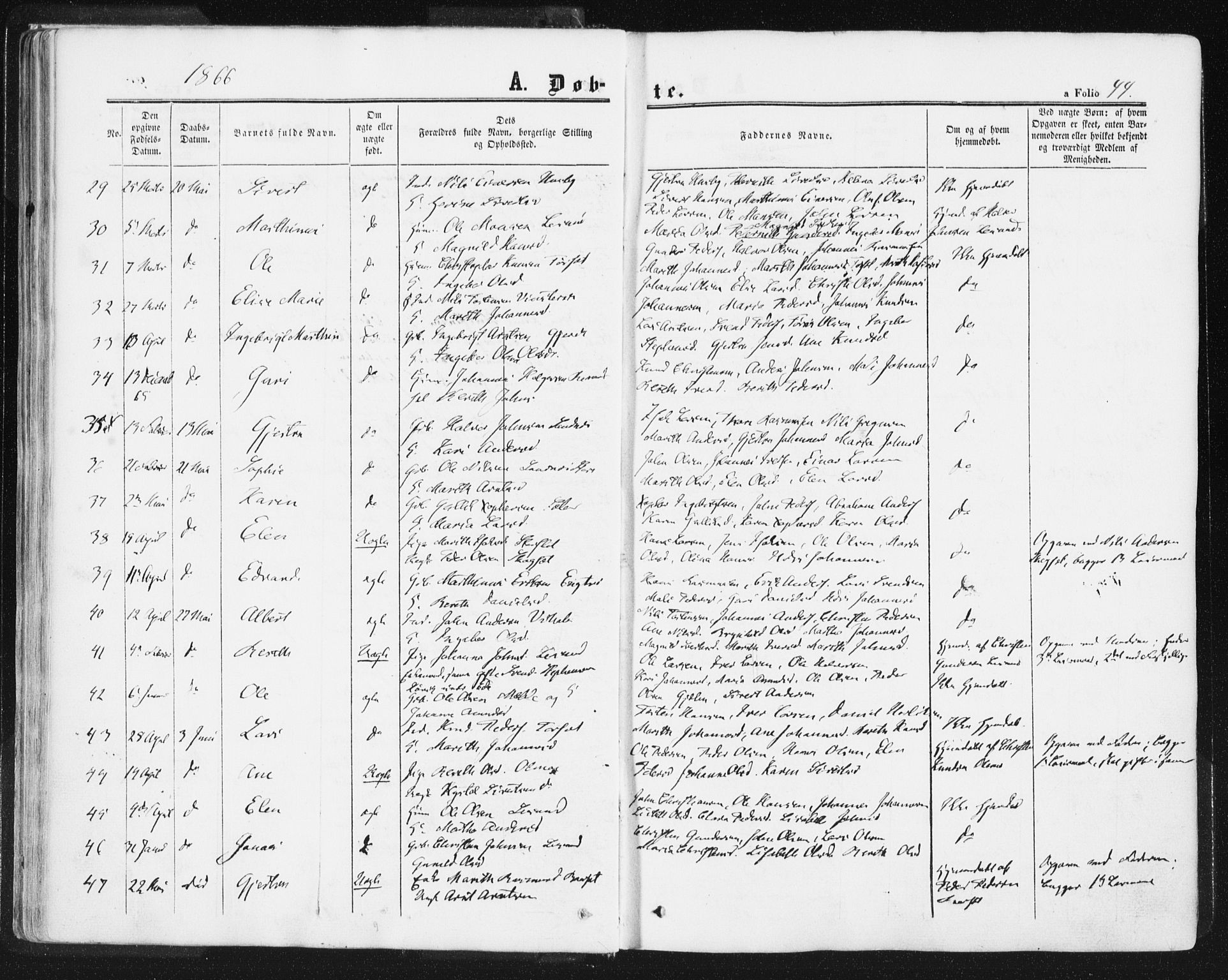 Ministerialprotokoller, klokkerbøker og fødselsregistre - Møre og Romsdal, SAT/A-1454/578/L0905: Parish register (official) no. 578A04, 1859-1877, p. 44