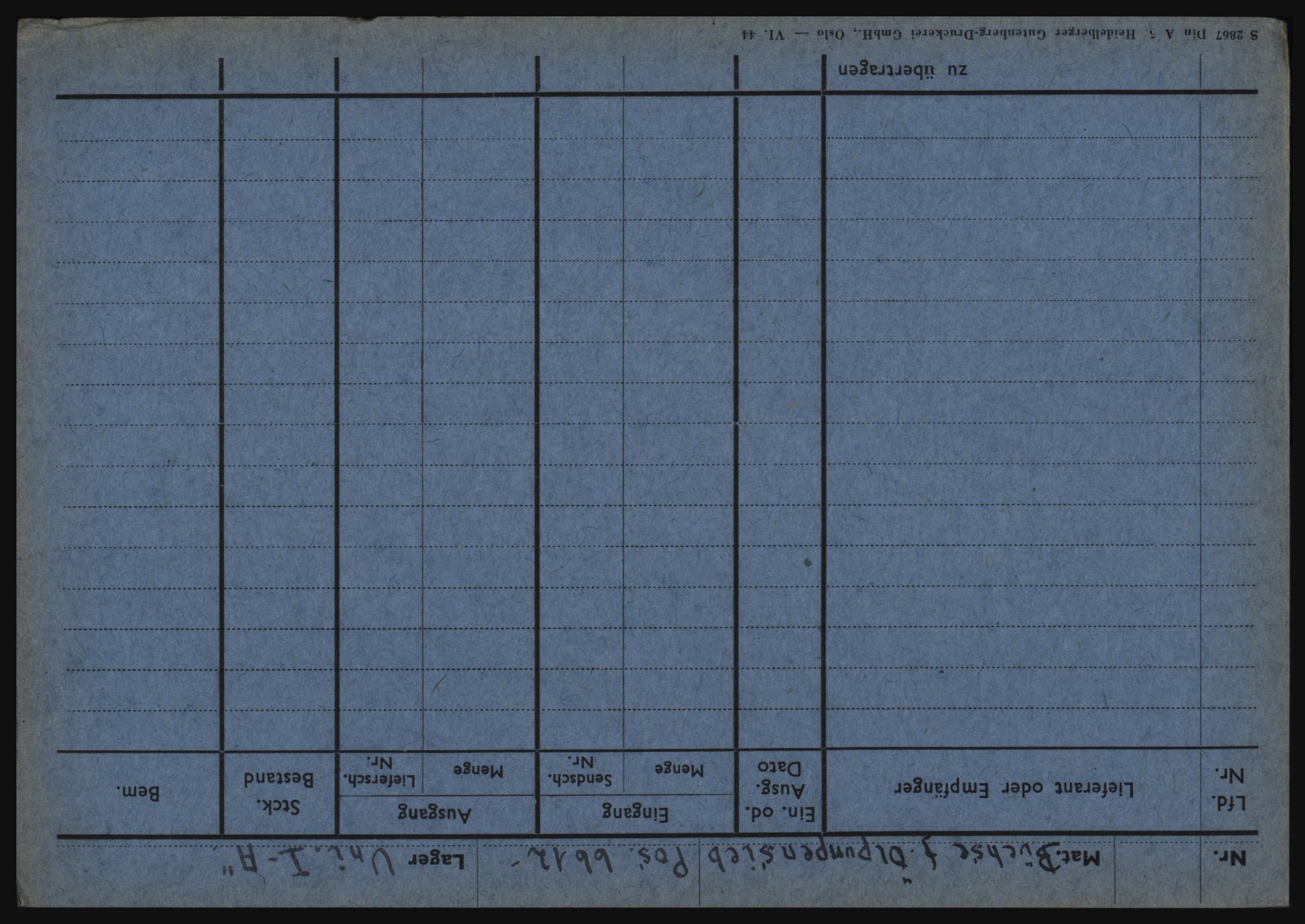 Tyske arkiver, Organisation Todt (OT), Einsatzgruppe Wiking, AV/RA-RAFA-2188/1/O/O12/L0002: Kartotek - Elektromaterial etc A-Z, 1940-1945, p. 55
