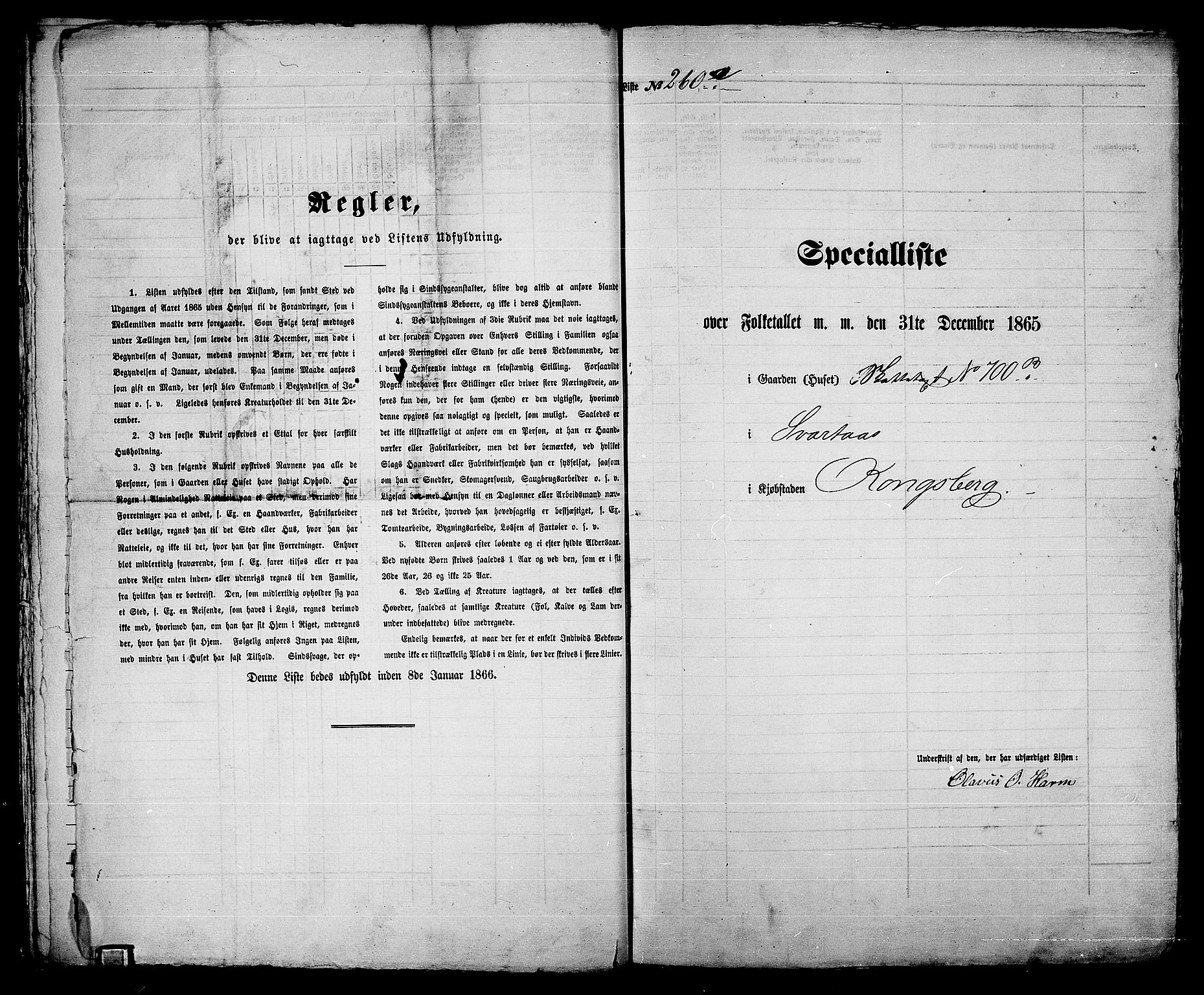 RA, 1865 census for Kongsberg/Kongsberg, 1865, p. 538