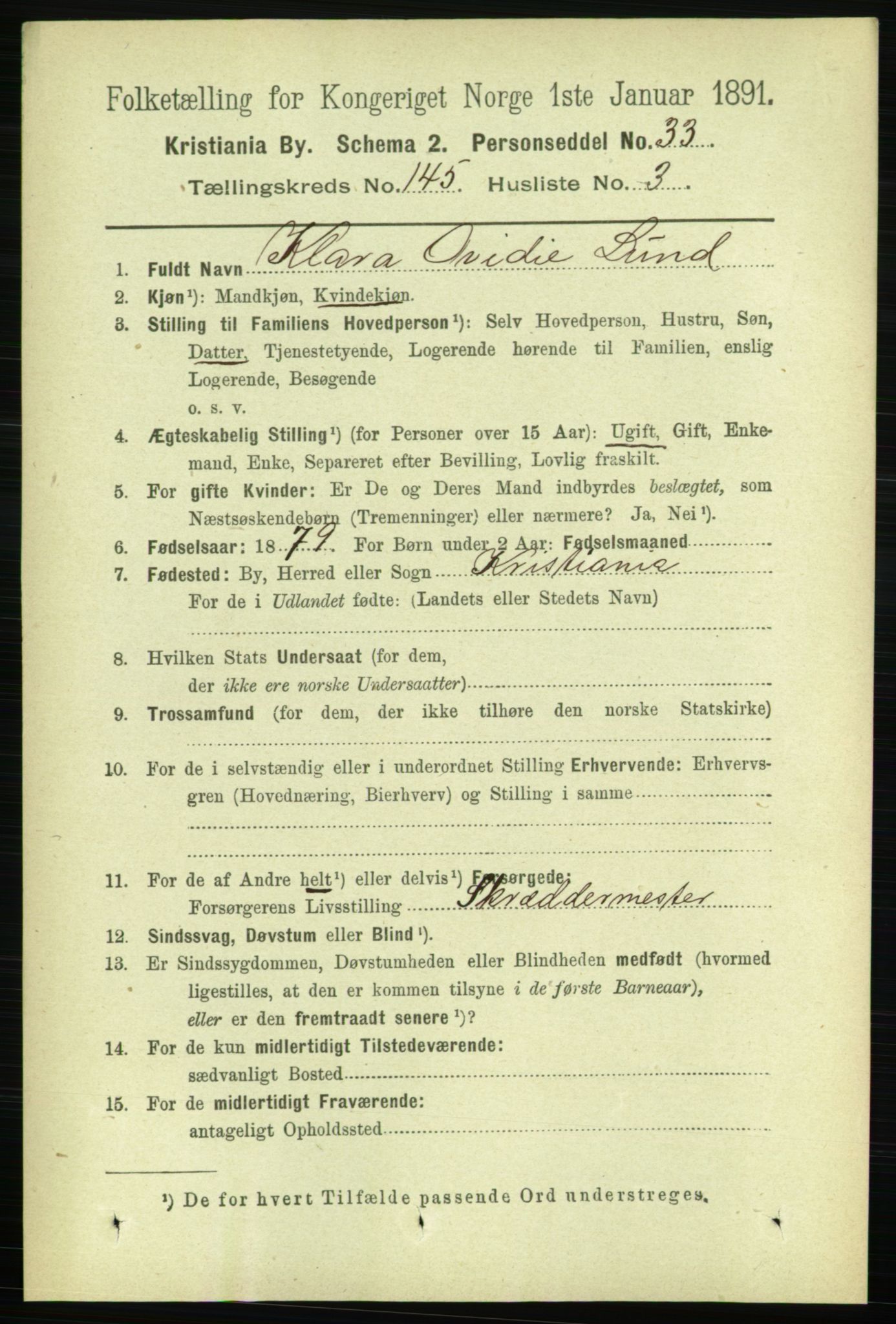 RA, 1891 census for 0301 Kristiania, 1891, p. 79433