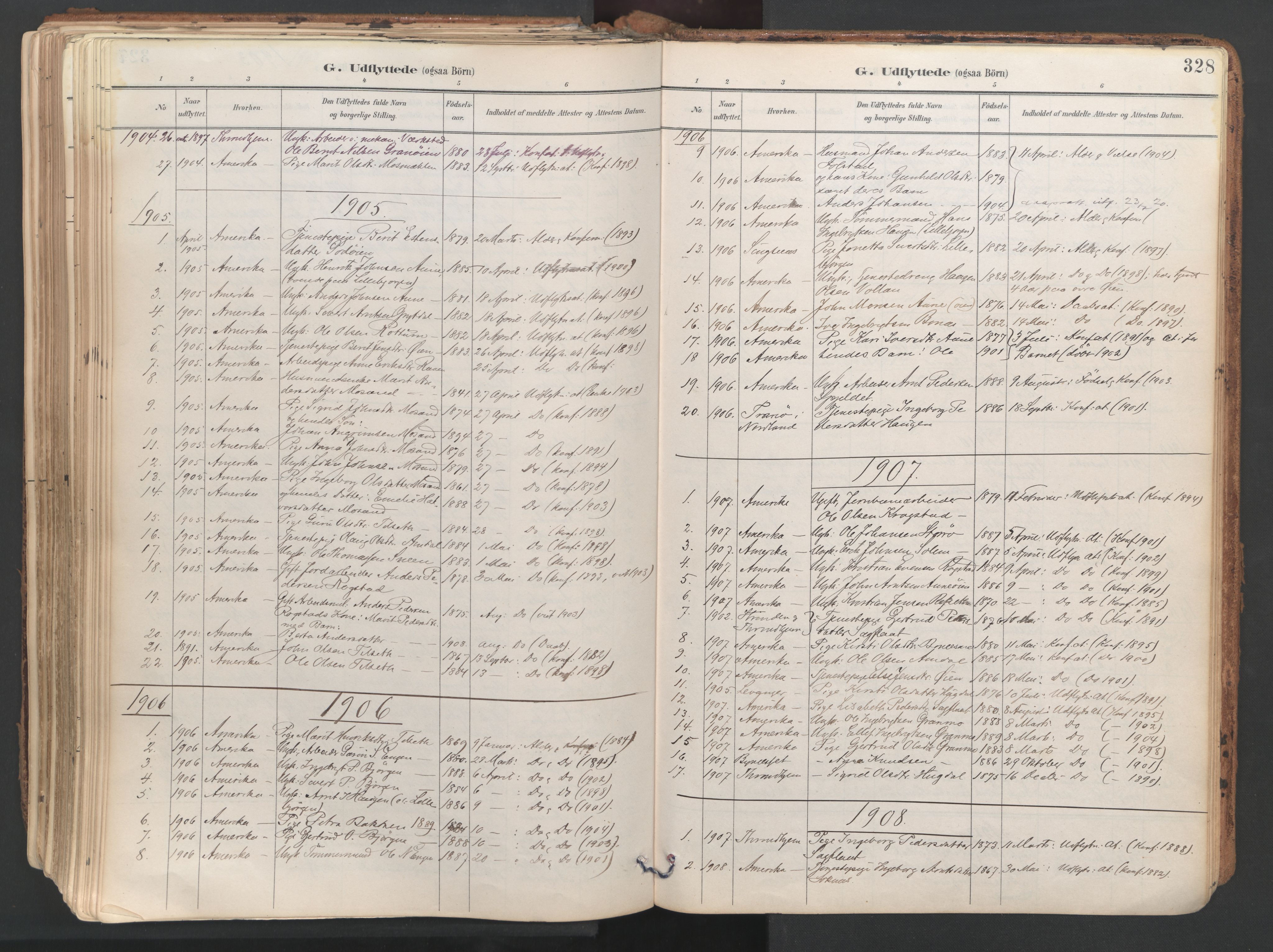 Ministerialprotokoller, klokkerbøker og fødselsregistre - Sør-Trøndelag, SAT/A-1456/687/L1004: Parish register (official) no. 687A10, 1891-1923, p. 328