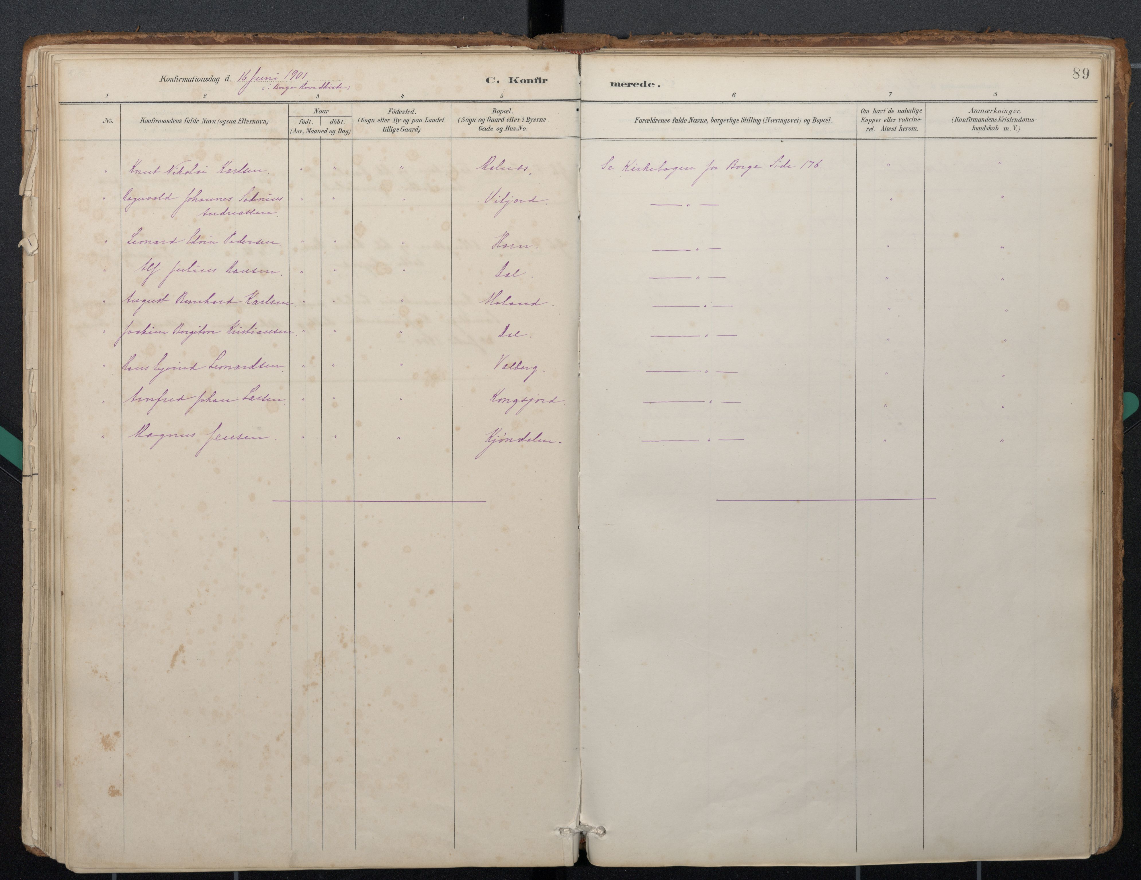 Ministerialprotokoller, klokkerbøker og fødselsregistre - Nordland, AV/SAT-A-1459/884/L1193: Parish register (official) no. 884A01, 1888-1905, p. 89