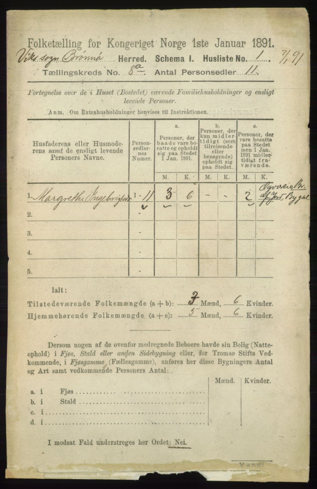 RA, 1891 census for 1814 Brønnøy, 1891, p. 4265