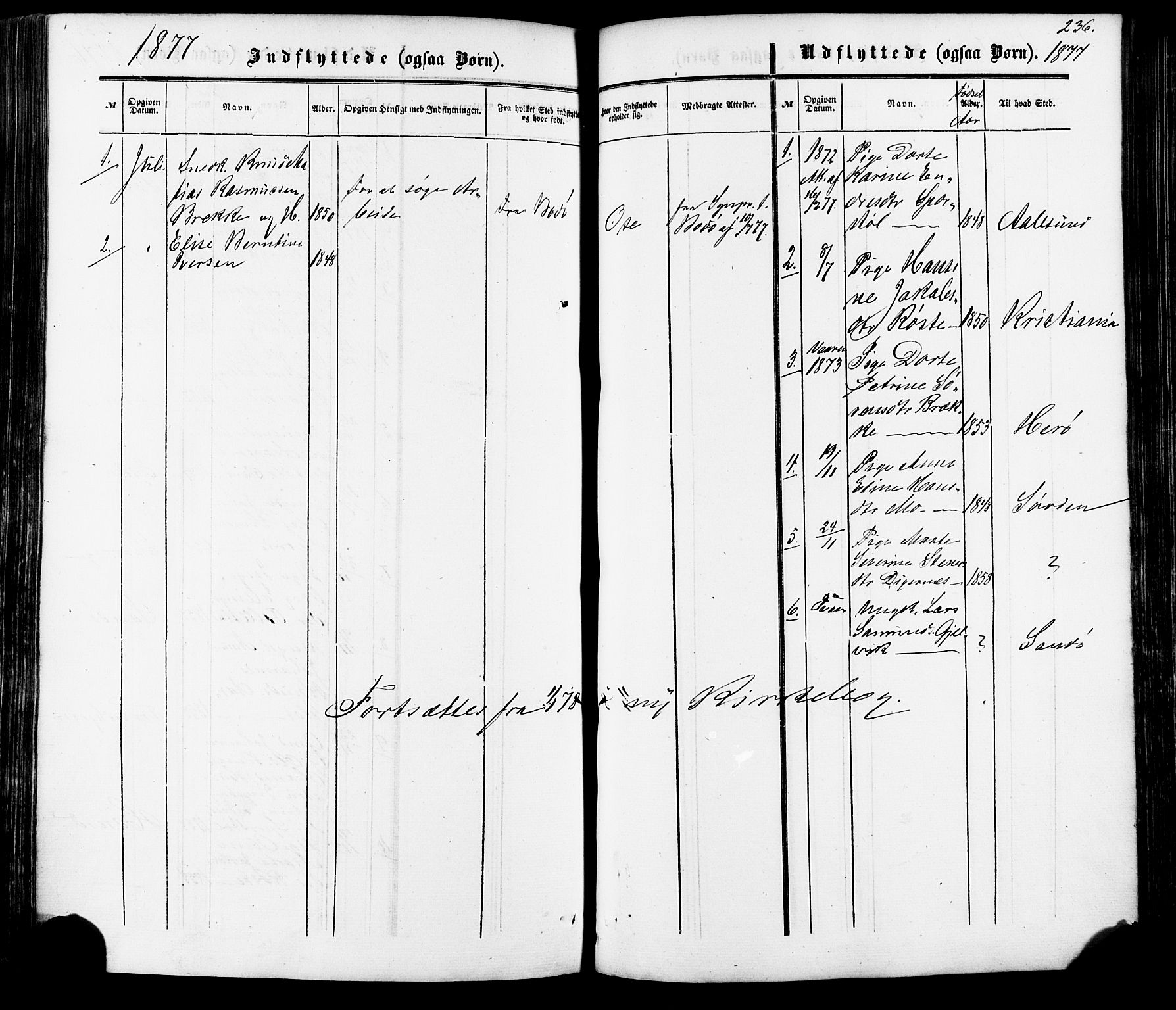 Ministerialprotokoller, klokkerbøker og fødselsregistre - Møre og Romsdal, SAT/A-1454/513/L0175: Parish register (official) no. 513A02, 1856-1877, p. 236