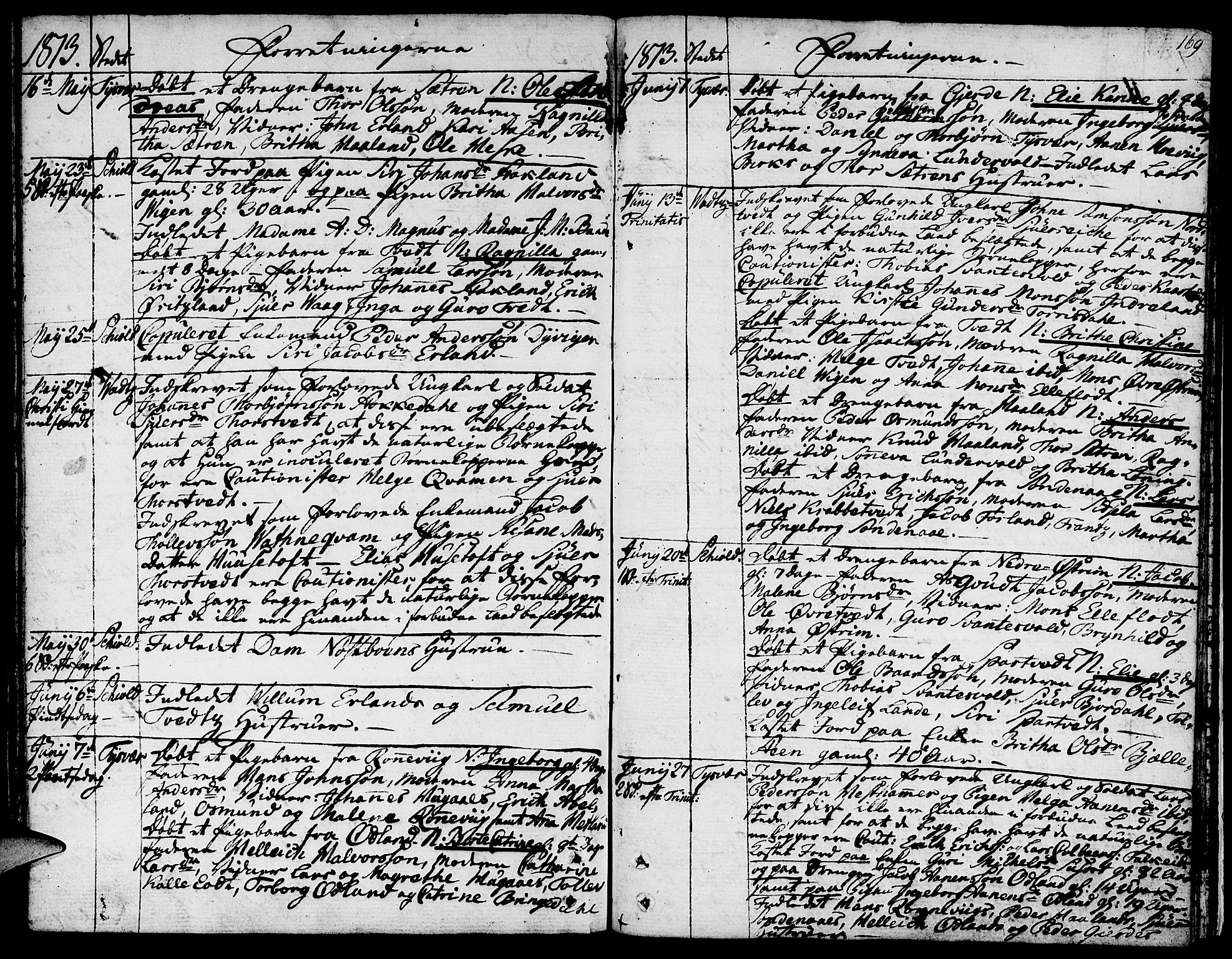 Skjold sokneprestkontor, AV/SAST-A-101847/H/Ha/Haa/L0002: Parish register (official) no. A 2, 1786-1815, p. 169